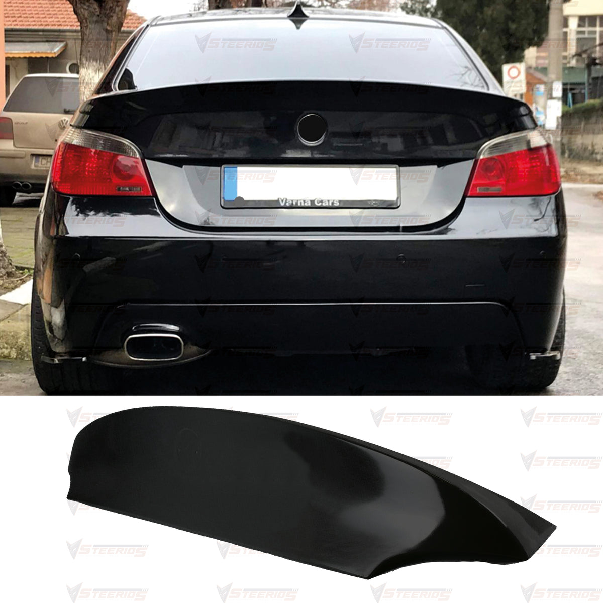 Rear Roof Spoiler For BMW 5 Series E60 2003-2010 CSL Style Piano Black ABS Plastic