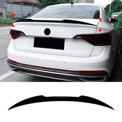 Rear Trunk Spoiler For VW Volkswagen Jetta MK7 2019+ M4 Style Spoiler Piano Black ABS Plastic