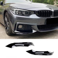 Front Bumper FLAP Wrap for BMW 4 Series F32 F33 F36 M Sport 2014-2020, 2pcs FLAP Canards Lip Splitter Corner Trim Cover Adjustable Tuning Body Part Body Kit