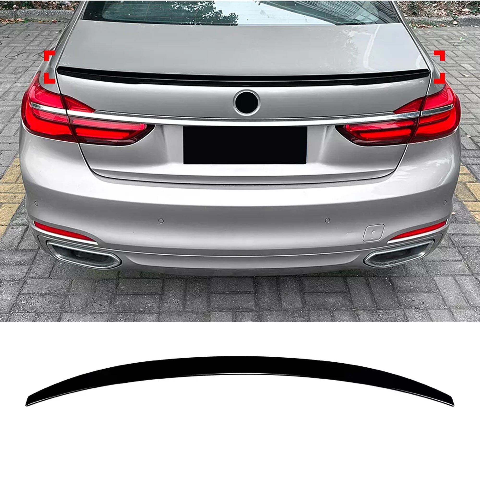 Rear Trunk Spoiler For BMW 7 Series G11 G12 2016-2022 M Performance Spoiler Piano Black ABS Plastic