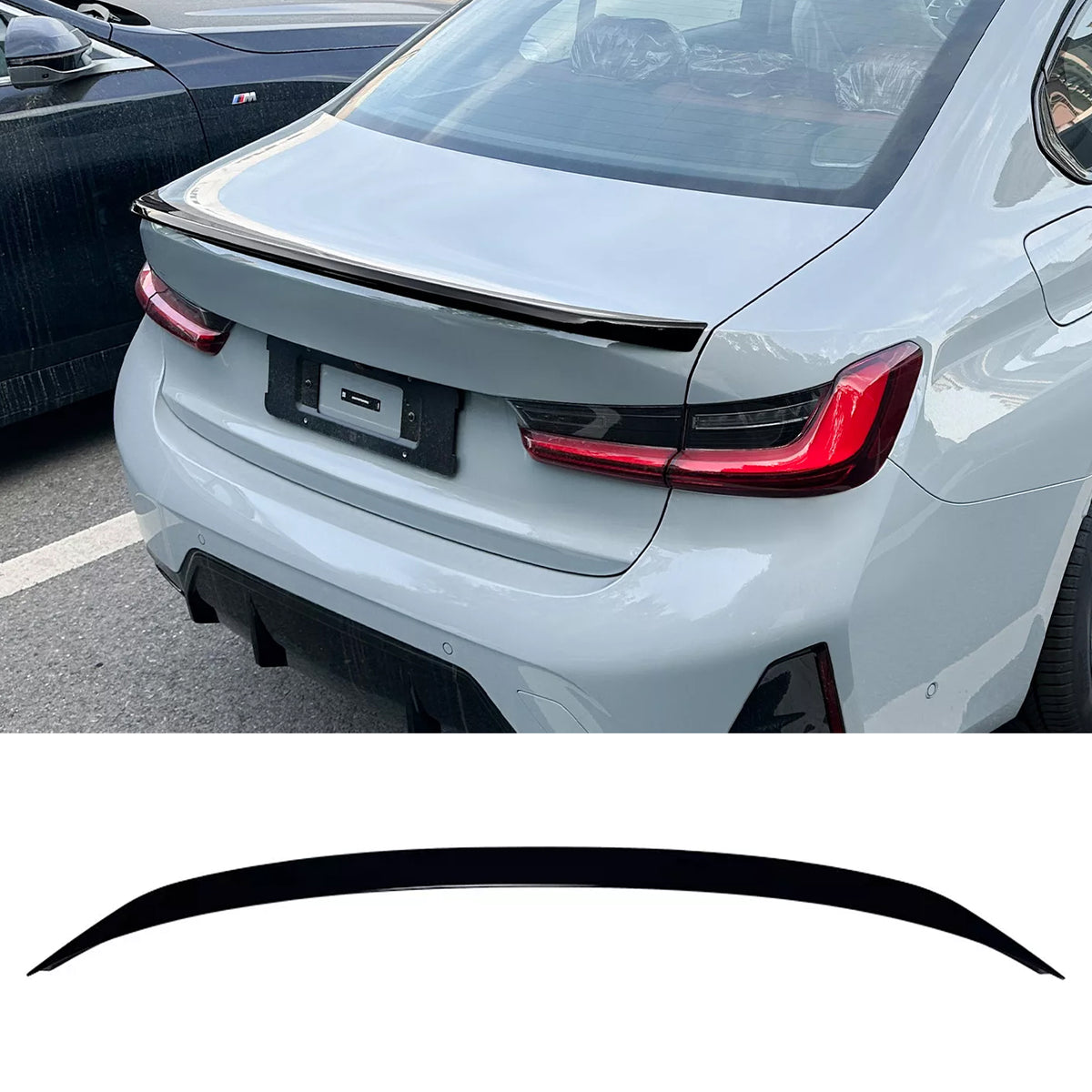 Rear Trunk Spoiler For BMW 3 Series G20 2019+ MP Style Spoiler Piano Black ABS Plastic