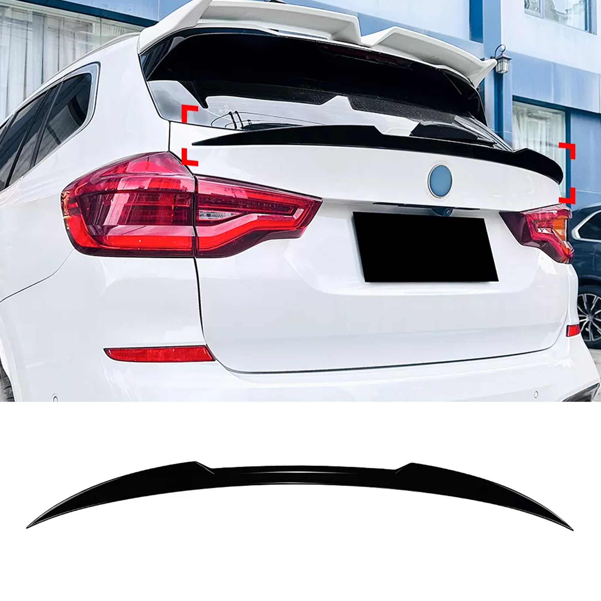 Rear Trunk Spoiler For BMW X3 G01 2018+ TRUNK M4 Style Spoiler Piano Black ABS Plastic