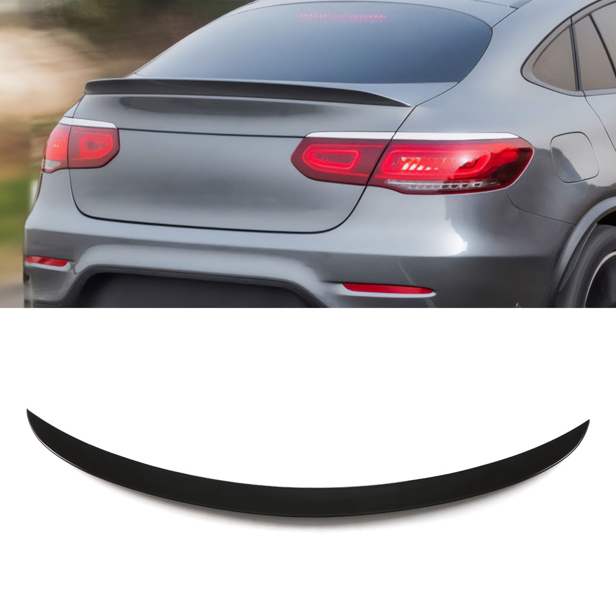 Rear Trunk Spoiler For Mercedes Benz GLC Class C253 2016-2022 AMG Style Spoiler Piano Black ABS Plastic