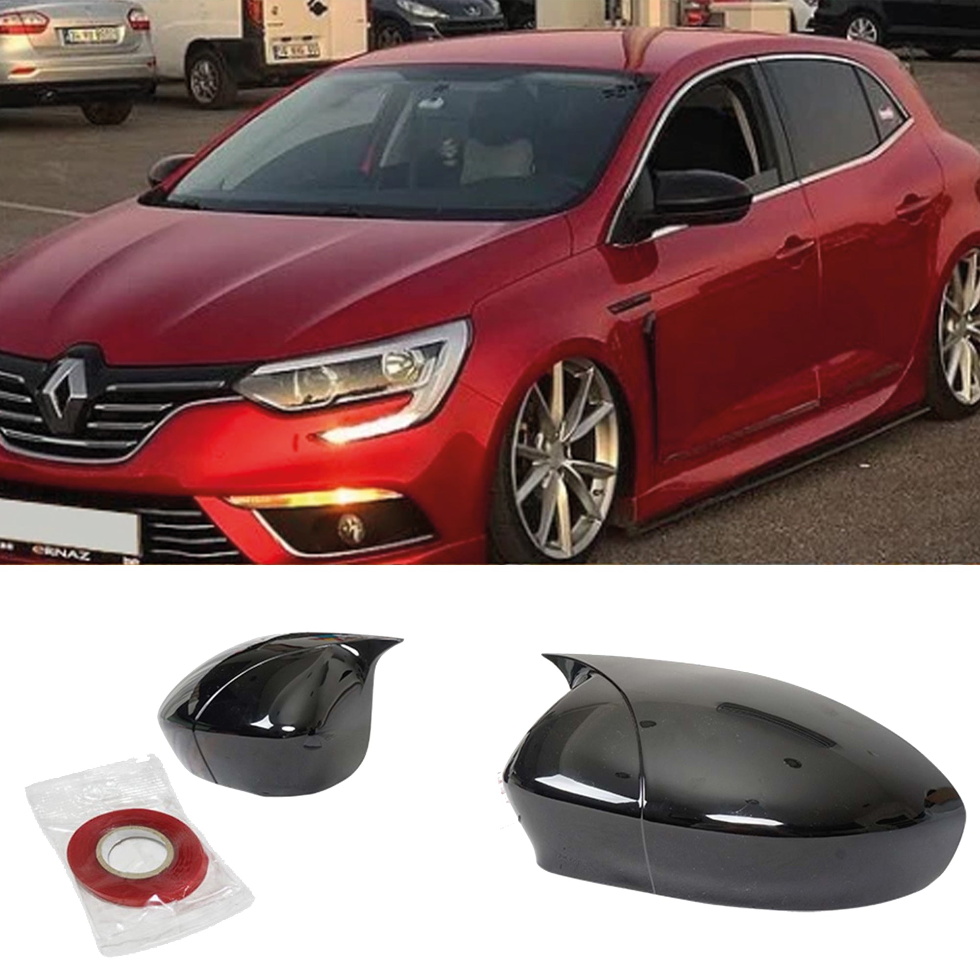 Mirror Cover for Renault Megane 4 MK4 2016+ HB SD Batman Model