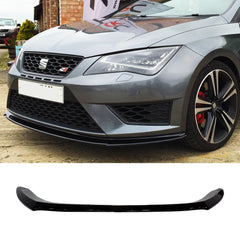 Front Bumper Lip Splitter for Seat Leon FR MK3 2012 - 2016 Cupra PFL, ABS Plastic Piano Black Vacuum Car Tuning Body Part Body Kit