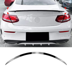 Rear Trunk Spoiler For Mercedes Benz C Class C Coupe C205 2015-2021 Br Style Spoiler Piano Black ABS Plastic