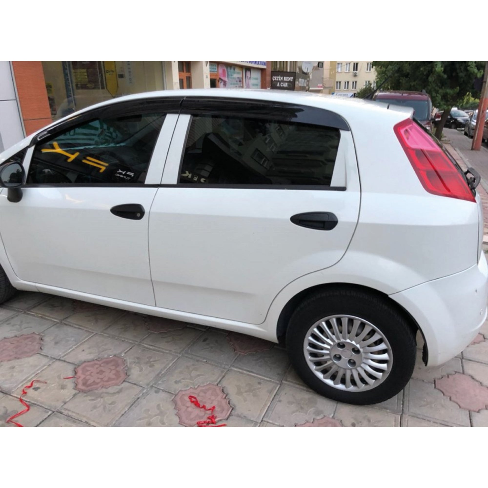 Window Visor for Fiat Punto Grande Evo 2006+ 4pcs Rain Guard Wind Deflector