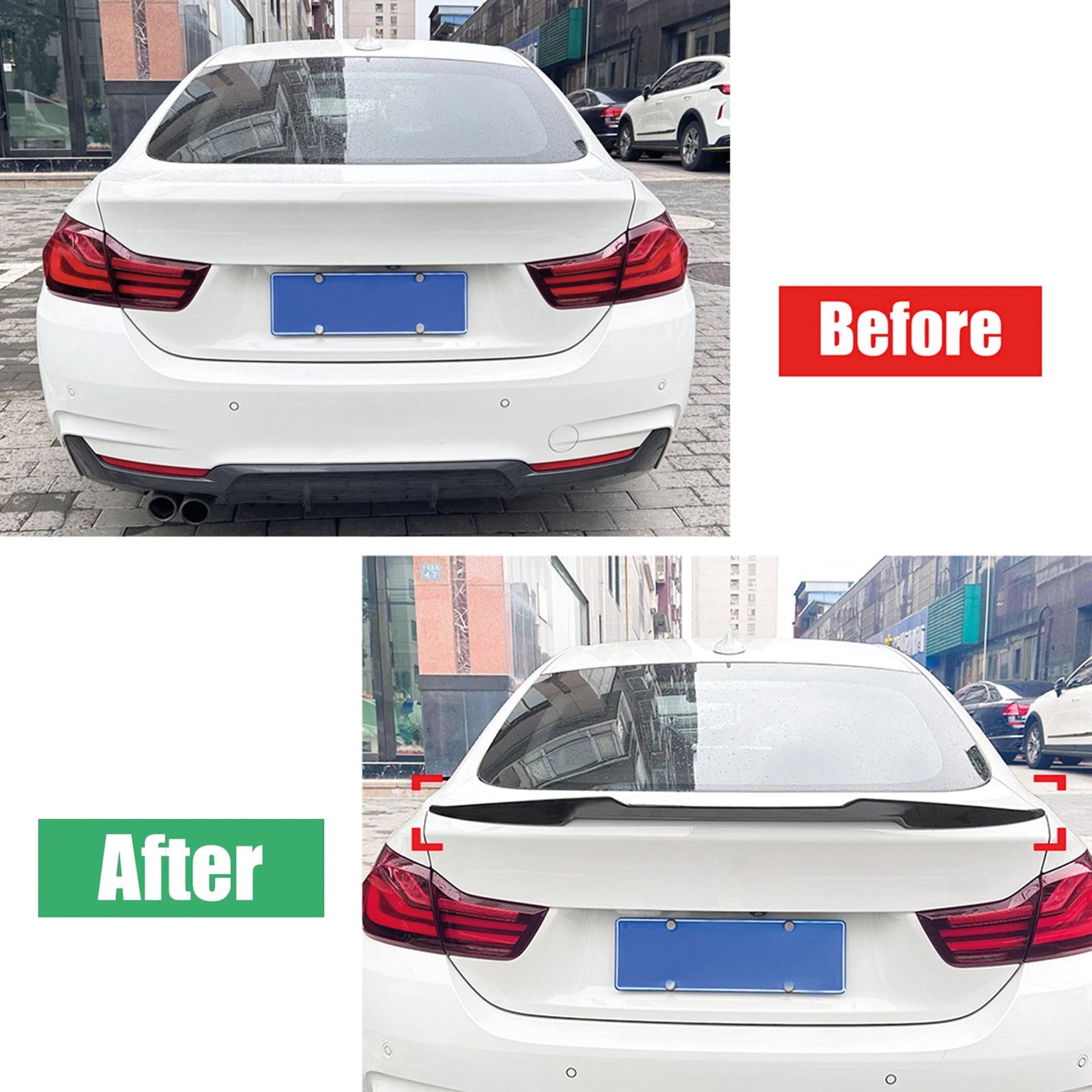 Rear Spoiler For BMW 4 Series F36 M4 Type 2014 2020 Piano Black ABS Plastic