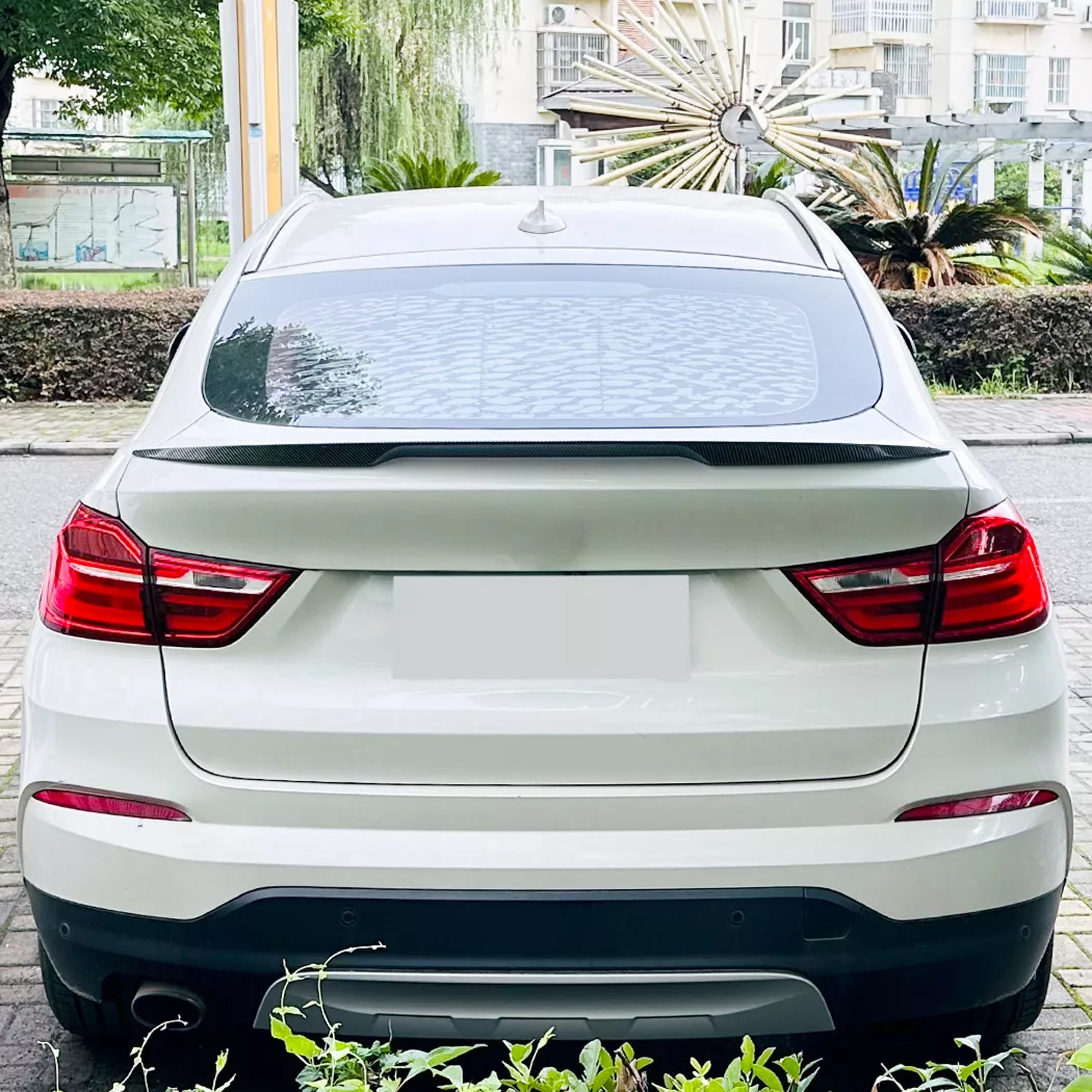 Rear Trunk Spoiler For BMW X4 F26 2014-2018 M Performance Spoiler Piano Black ABS Plastic