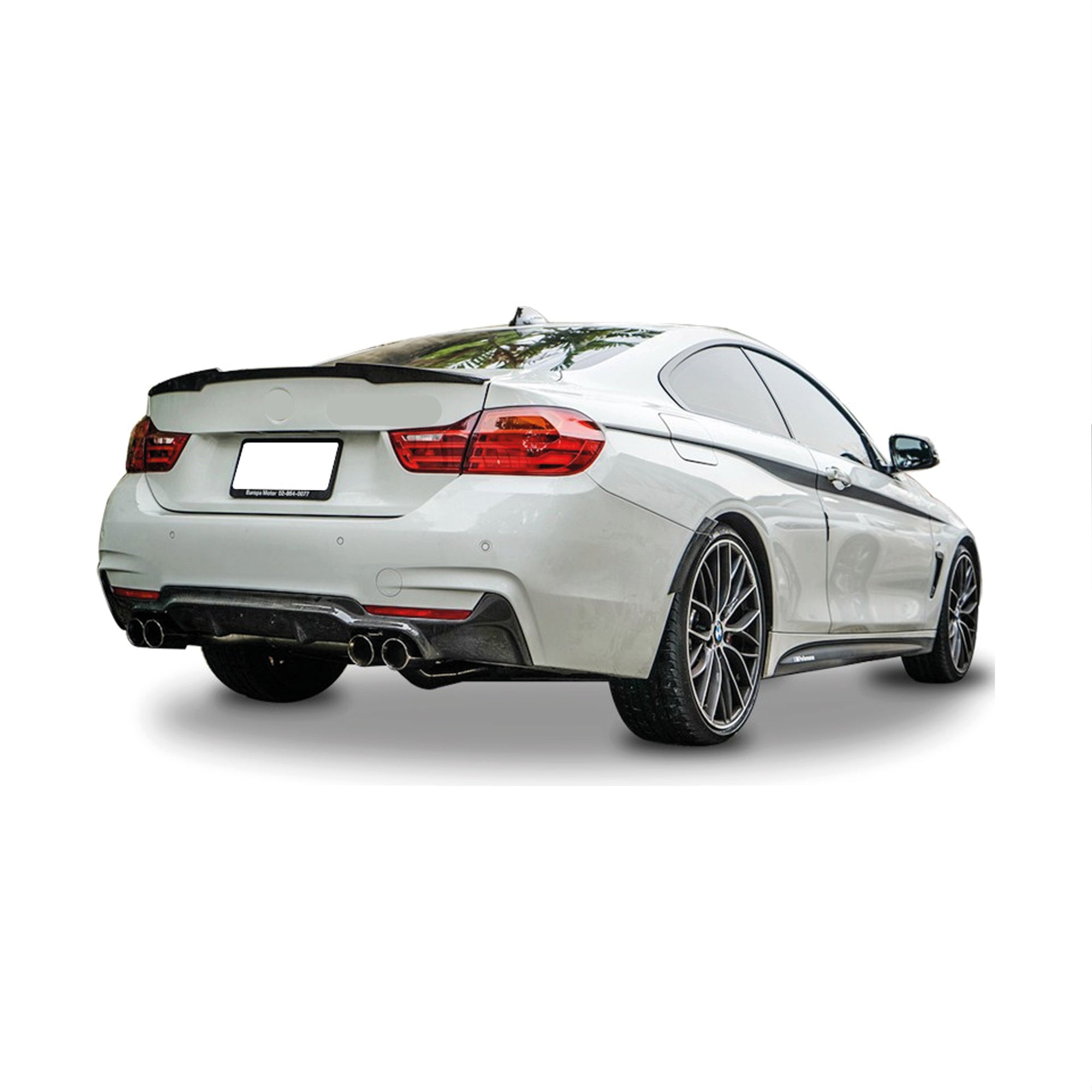Rear Spoiler For BMW 4 Series F32 / F32 Lci M4 Type 2012 2018 Piano Black ABS Plastic