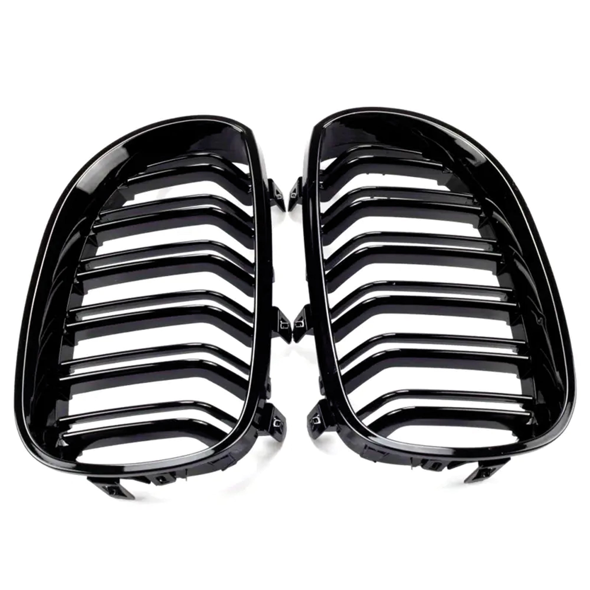 Front Bumper Kidney Racing Grille for BMW 5 Series E60 E61 2004-2009 Car Double Line Sport Grill Glossy Black Cover