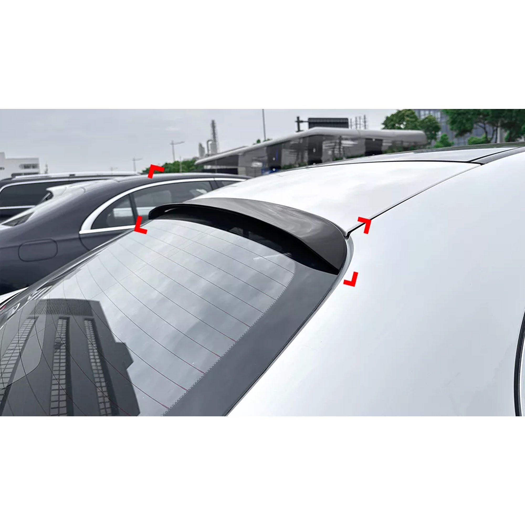 Roof Top Spoiler For Mercedes Benz C Class W206 AMG 2022+ Piano Black ABS Plastic