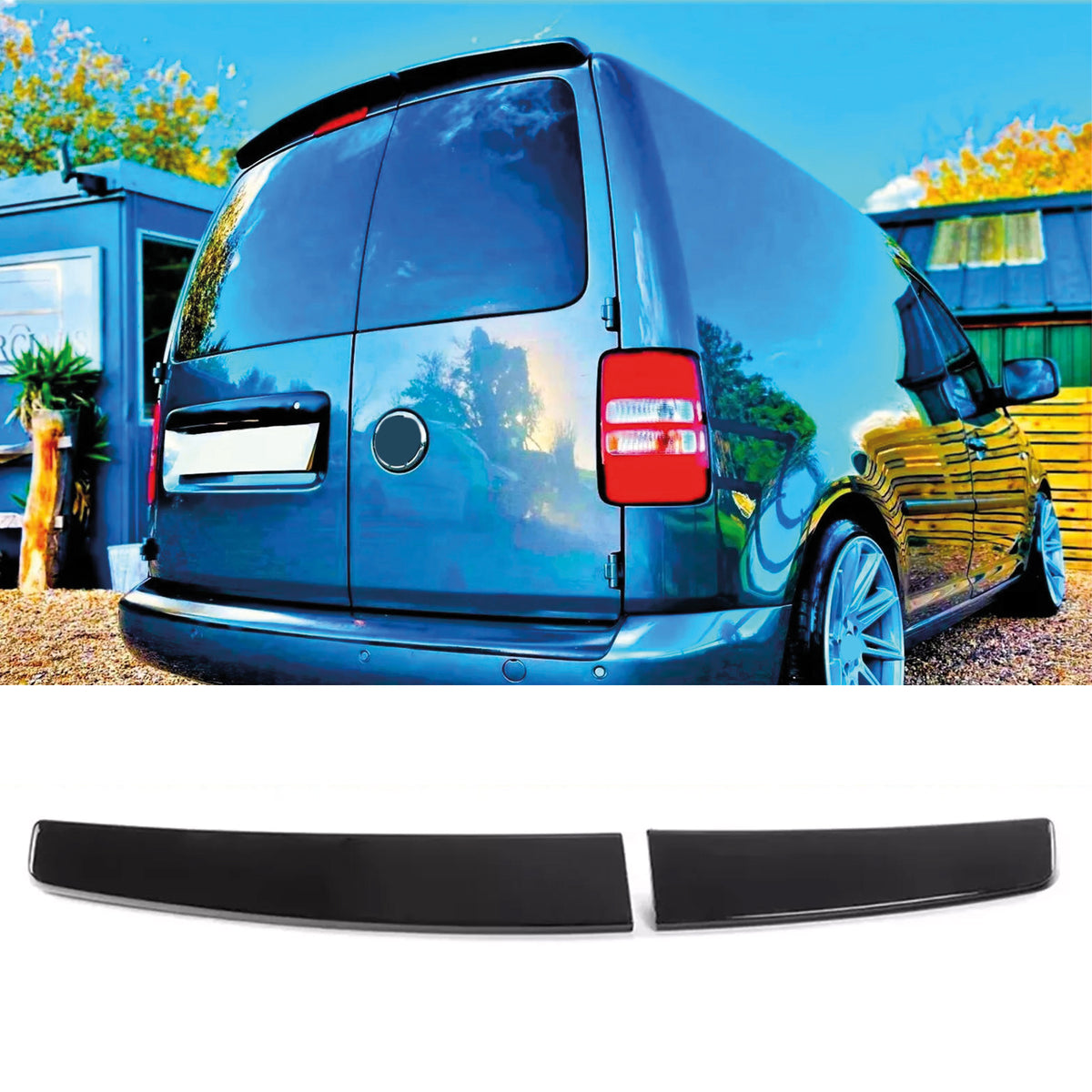Rear Roof Spoiler For VW Caddy MK3 03-15 2 DOOR Spoiler Piano Black ABS Plastic