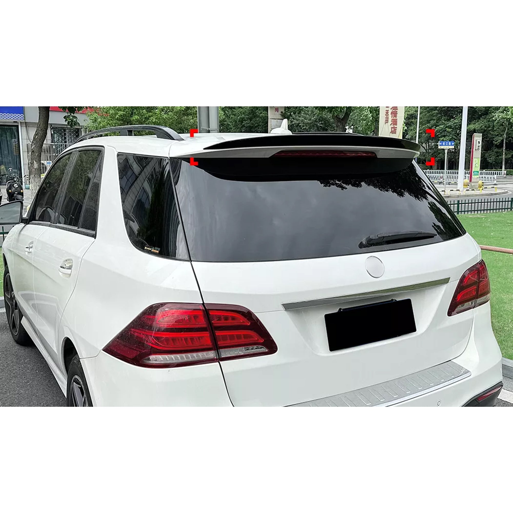 Rear Roof Spoiler For Mercedes Benz GLE Class W166 2012-2018 Spoiler Piano Black ABS Plastic