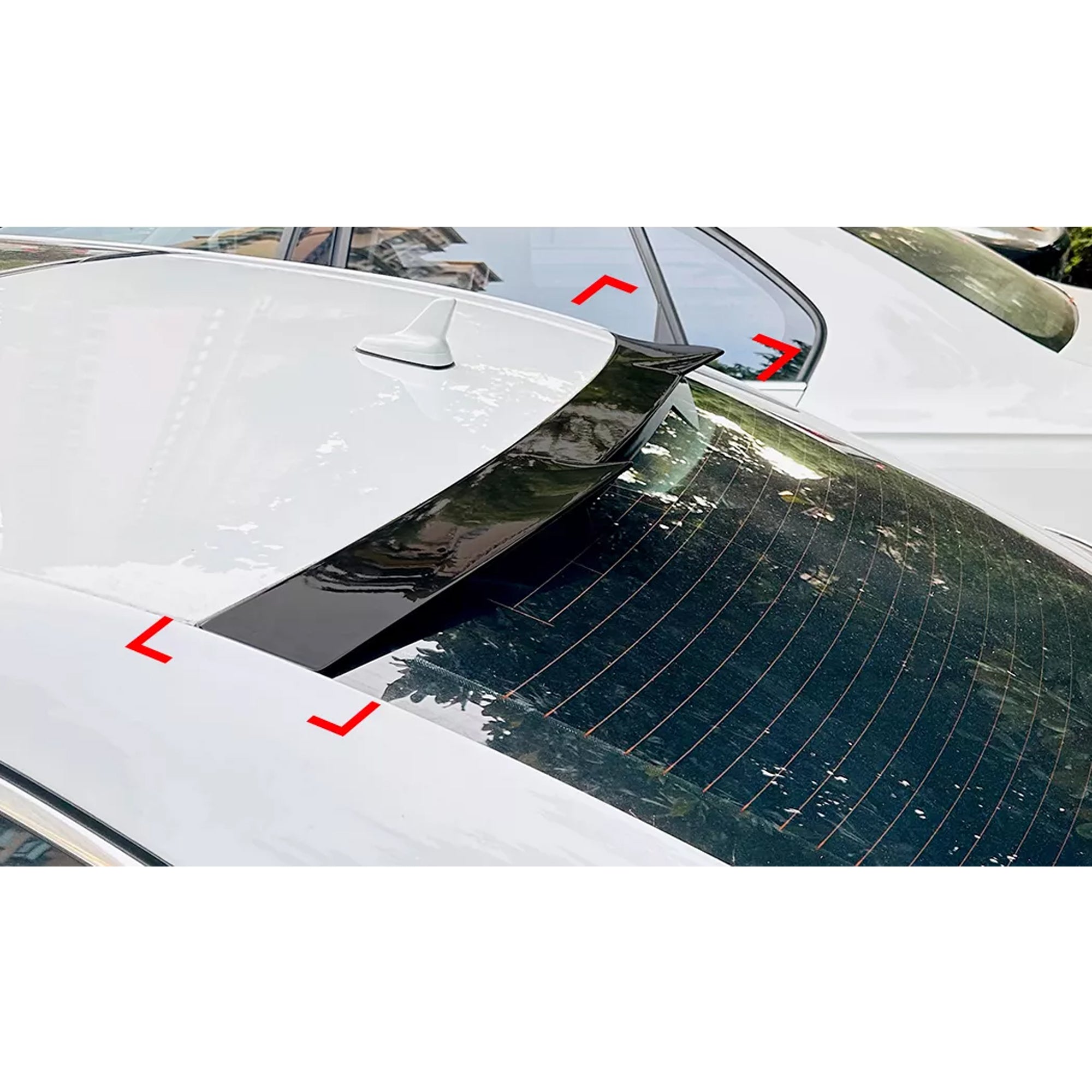 Roof Top Spoiler For Audi A3 S3 8V Sedan 2014-2020 Roof M4 Style Piano Black ABS Plastic