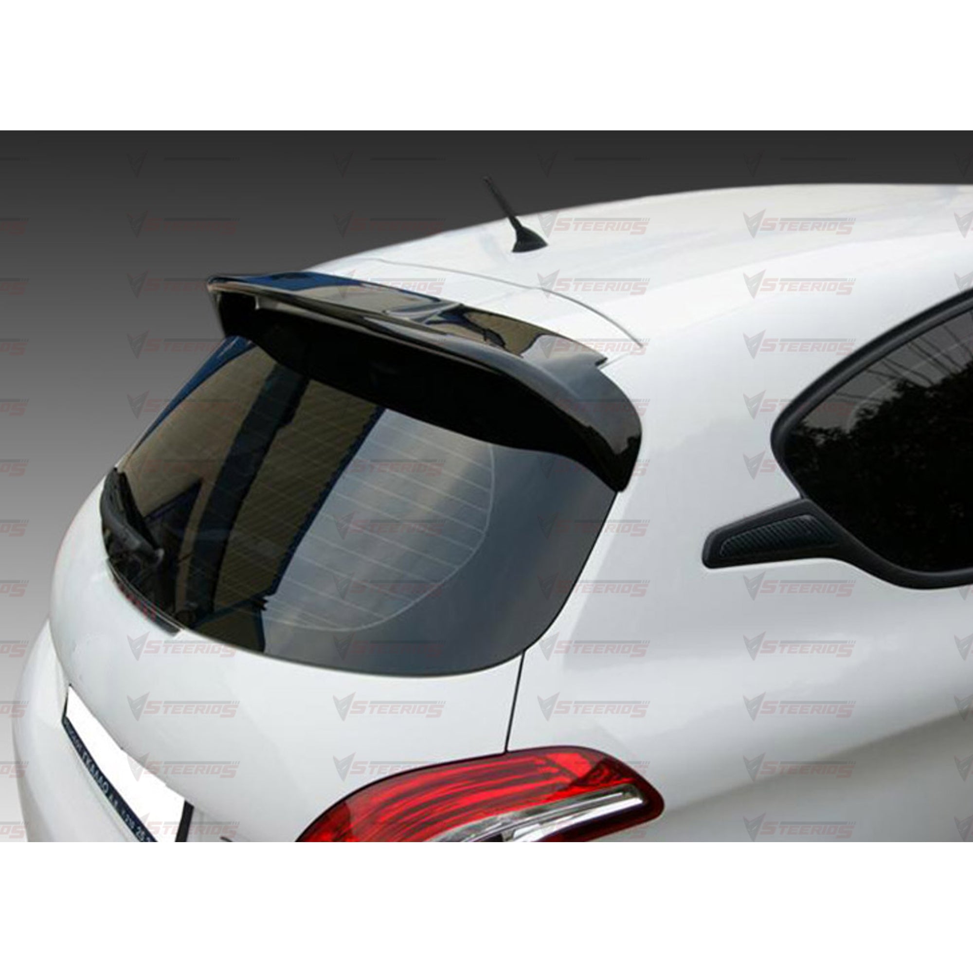 Rear Roof Spoiler For Peugeot 208 Mk1 2012-2019 Piano Black ABS Plastic