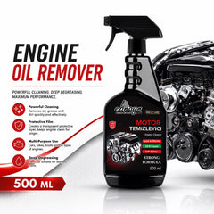 Engine Oil Remover 500ML – Powerful Car Engine Degreaser & Cleaner Spray, Oil Grease Tar Remover, Protective Film, Multi-Purpose Automotive Care