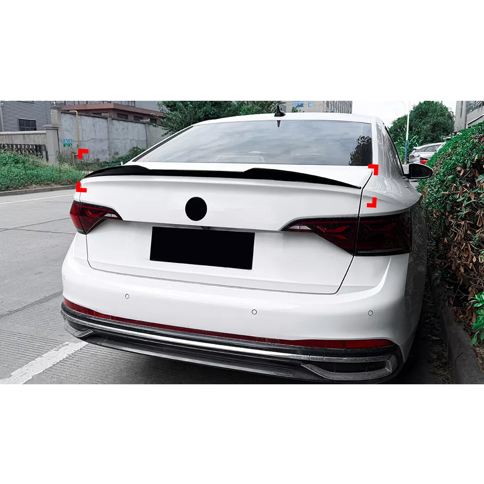 Rear Trunk Spoiler For VW Volkswagen Jetta MK7 2019+ M4 Style Spoiler Piano Black ABS Plastic