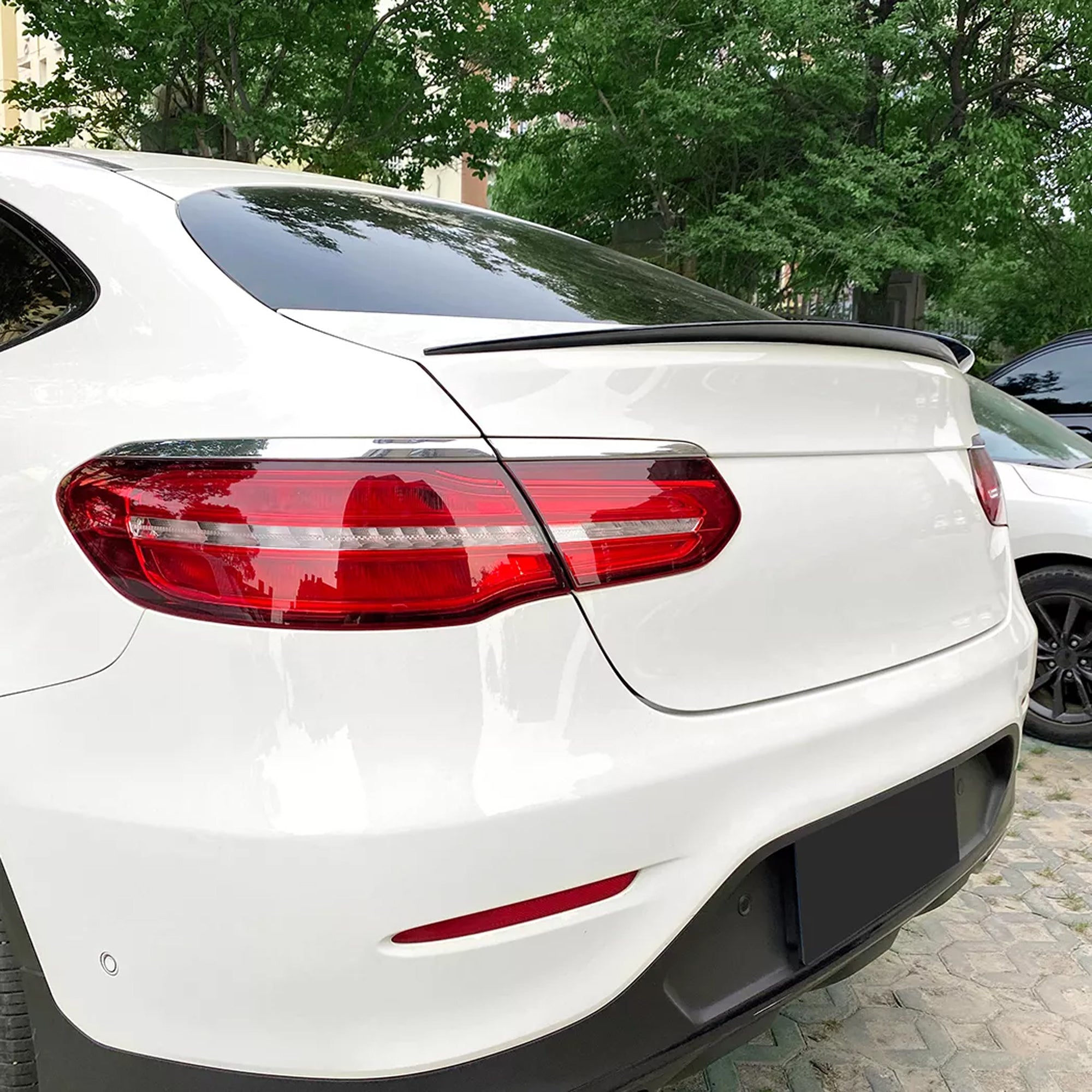 Rear Trunk Spoiler For Mercedes Benz GLC Class C253 2016-2022 AMG Style Spoiler Piano Black ABS Plastic