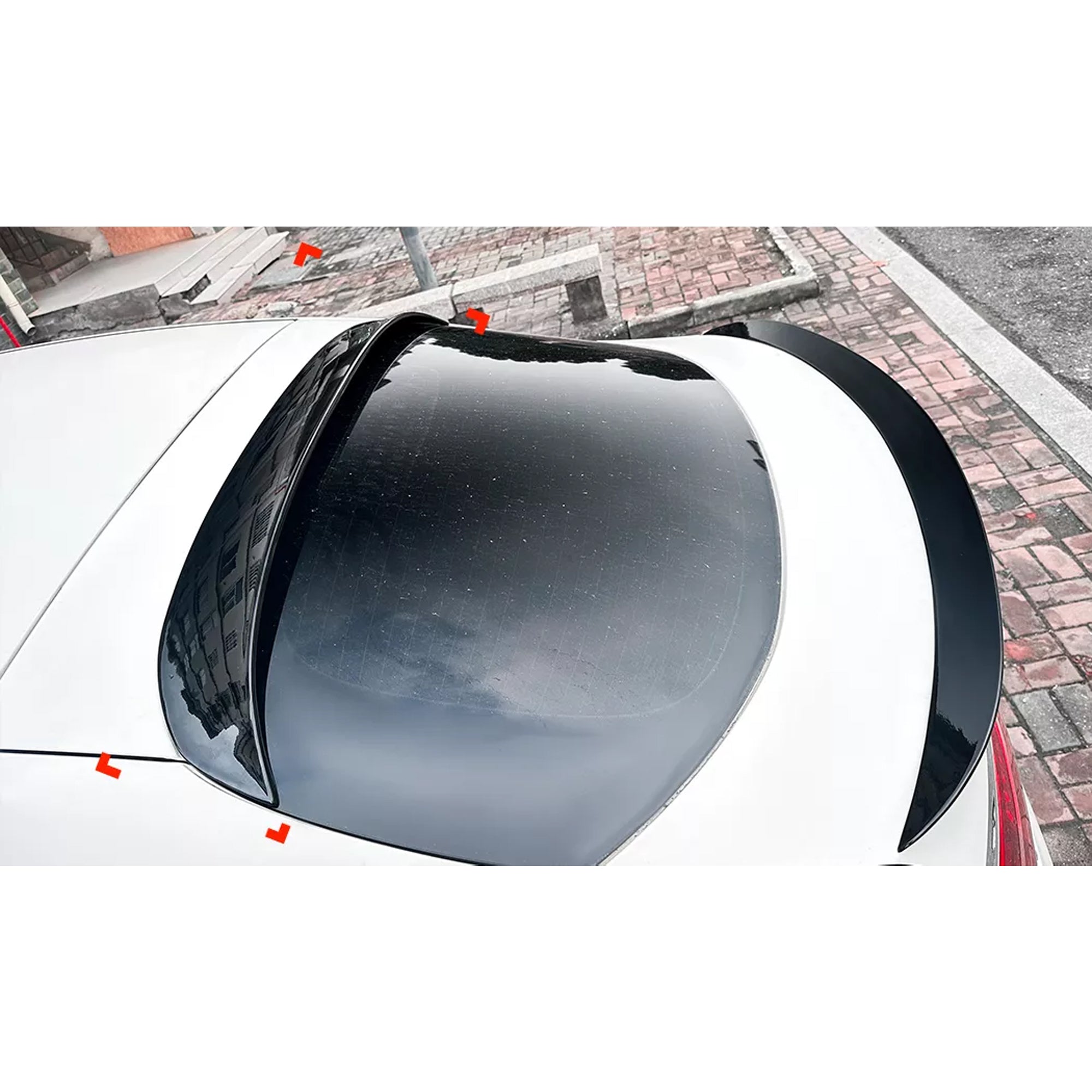 Roof Top Spoiler For Mercedes Benz GLC Class GLC Coupe C253 2016-2022 Piano Black ABS Plastic
