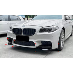 Front Bumper FLAP Wrap for BMW 5 Series F10 F11 M5 2011-2017, 2pcs FLAP Canards Lip Splitter Corner Trim Cover Adjustable Tuning Body Part Body Kit