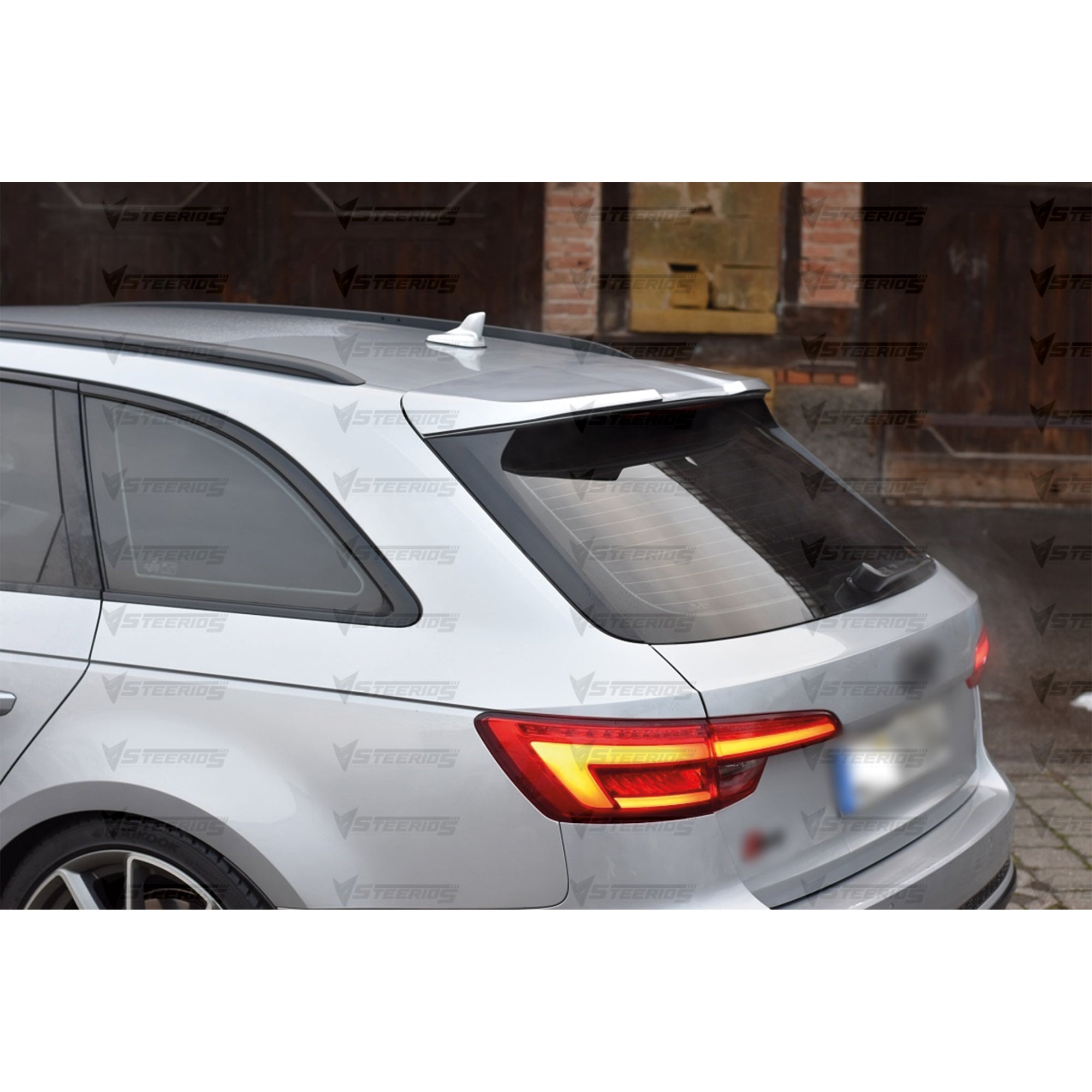 Rear Roof Spoiler For Audi A4 B9 2017-2021 Avant Style Piano Black ABS Plastic