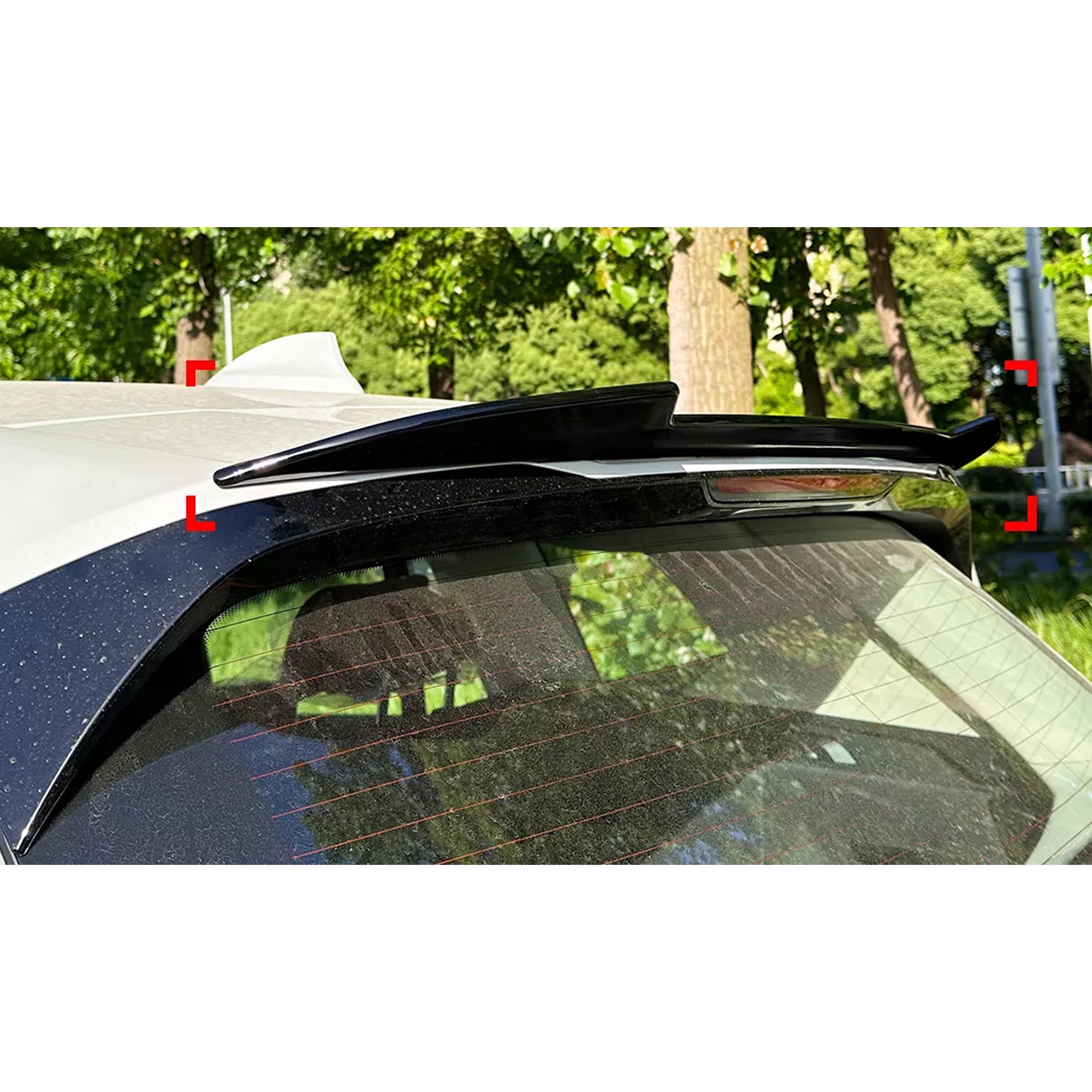 Rear Roof Spoiler For BMW X3 G01 2018+ Cap M4 Style Spoiler Piano Black ABS Plastic