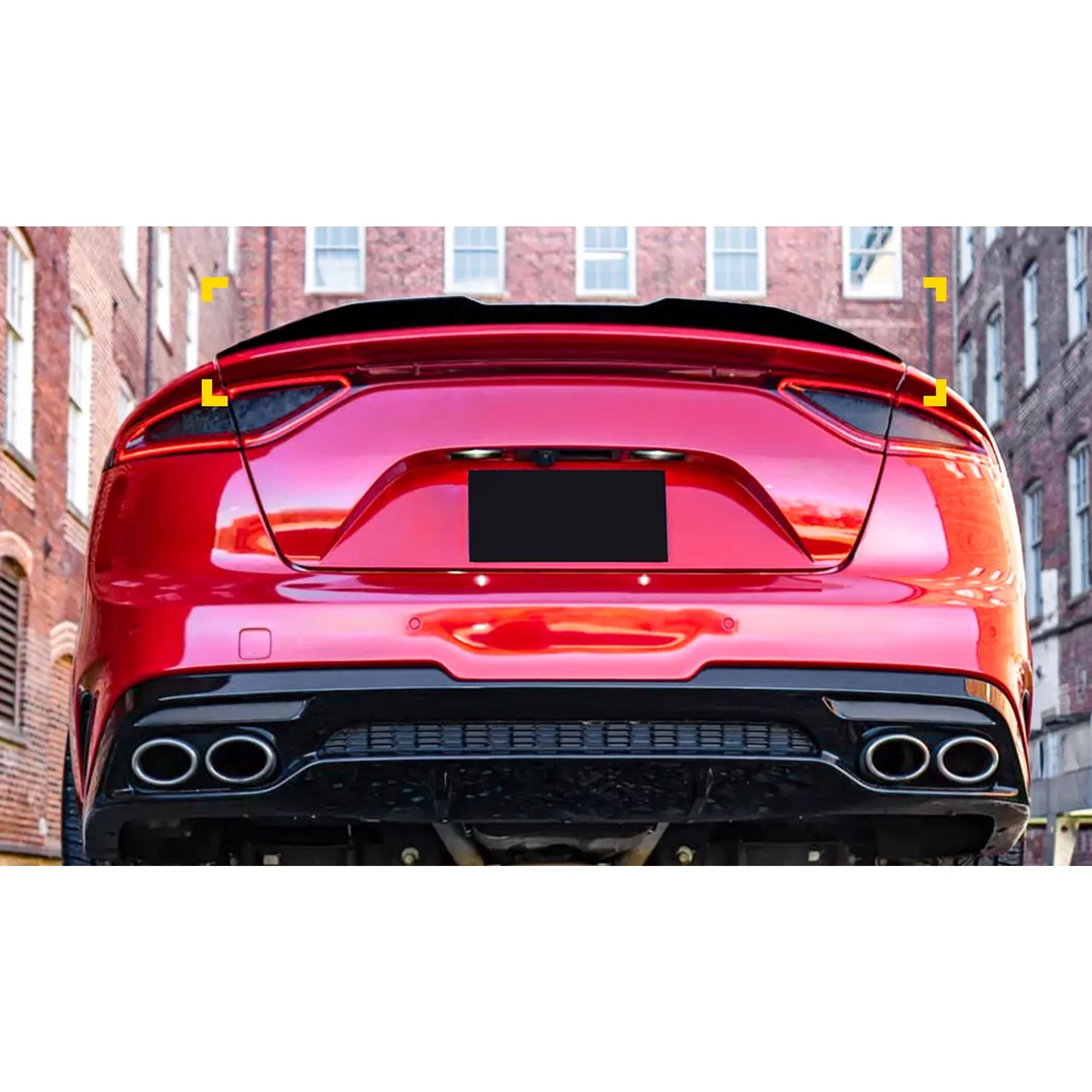Rear Trunk Spoiler For Kia Stinger 2018+ M4 Style Spoiler Piano Black ABS Plastic