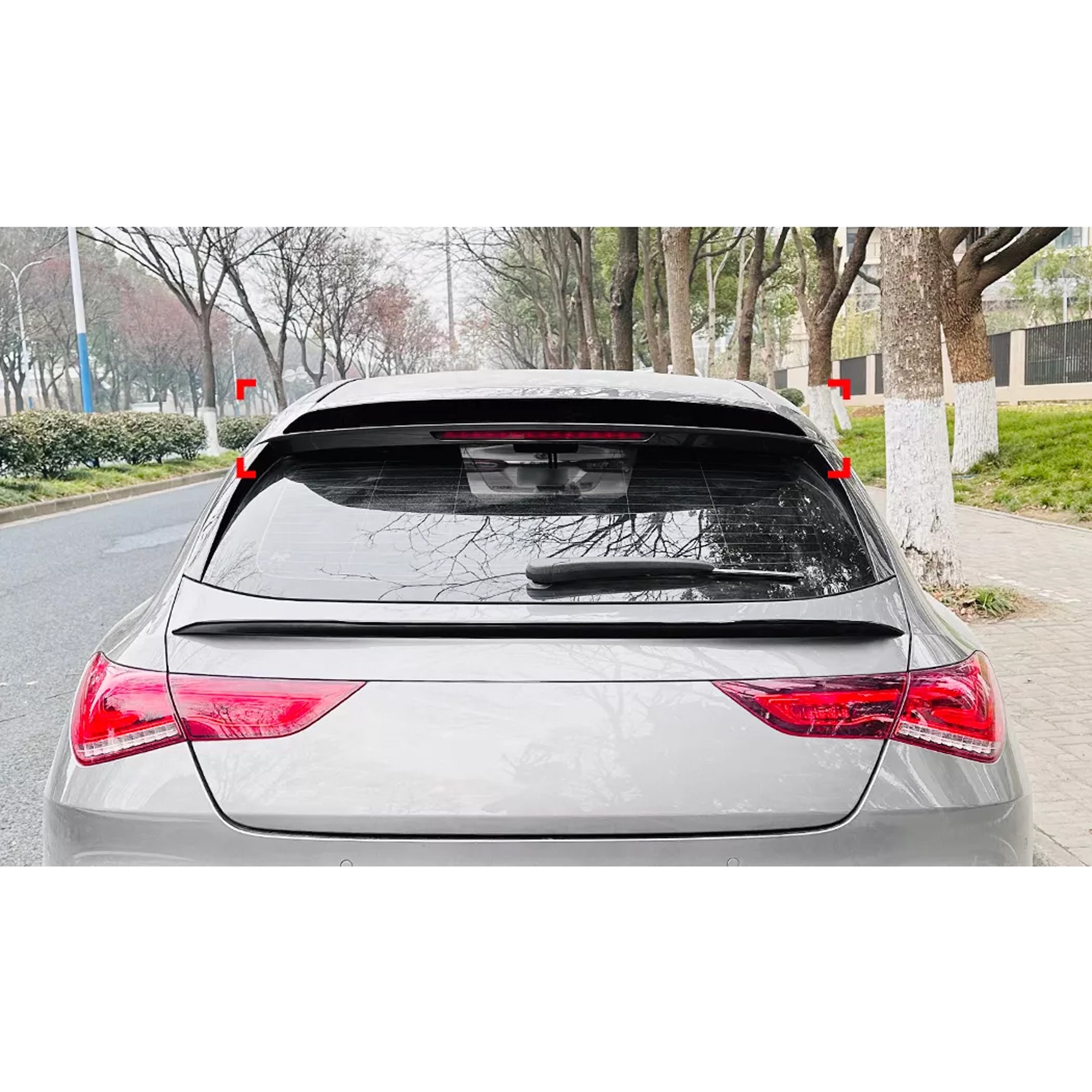 Rear Roof Spoiler For Mercedes Benz CLA Class X118 2020+ Spoiler Piano Black ABS Plastic