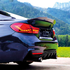 Rear Spoiler For BMW 4 Series F32 Coupe 2014-2020 2 Door PSM Style Piano Black ABS Plastic