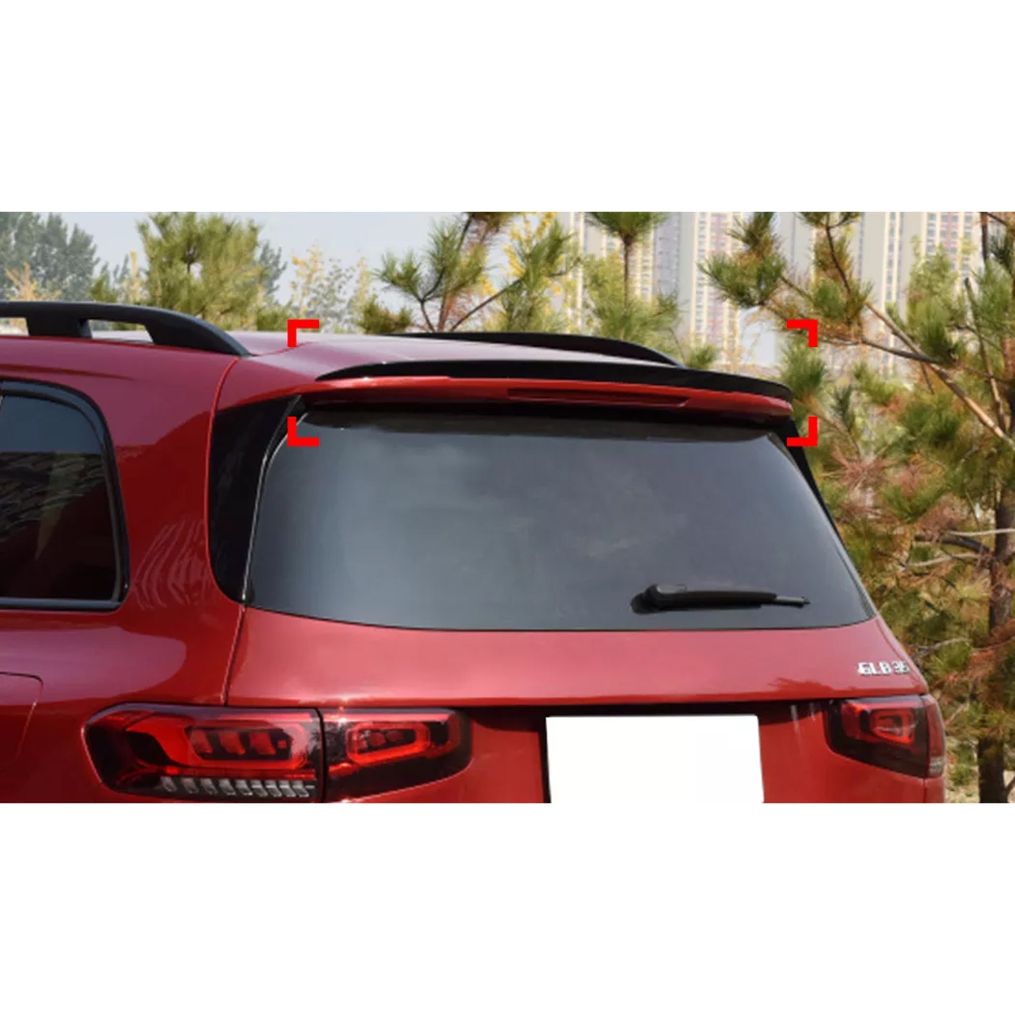 Rear Roof Spoiler For Mercedes Benz GLB Class X247 2019+ Spoiler Piano Black ABS Plastic