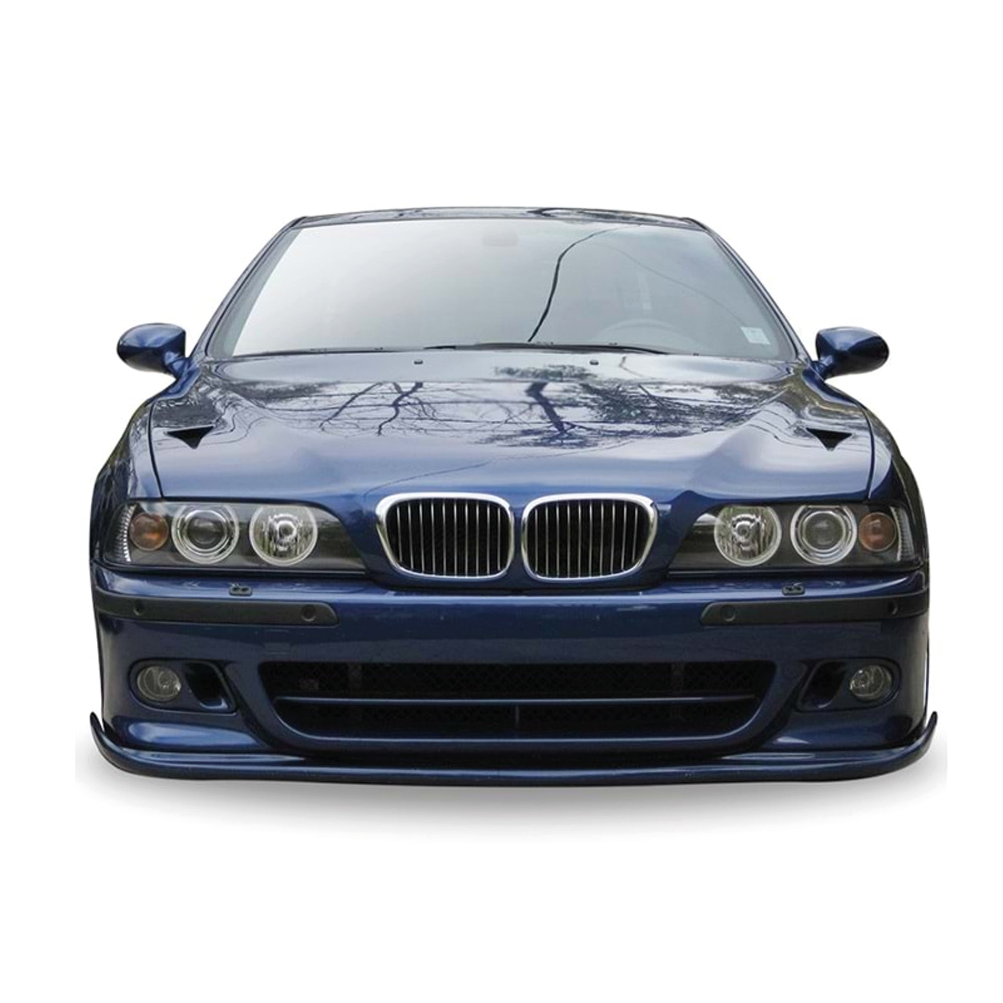 Front Bumper Lip Splitter for BMW E39 5 Series 1995-2003, ABS Plastic Piano Black Vacuum Car Tuning Body Part Body Kit