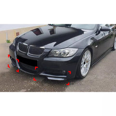 Front Bumper FLAP Wrap for BMW 3 Series E90 M-Tech 2005-2008, 2pcs FLAP Canards Lip Splitter Corner Trim Cover Adjustable Tuning Body Part Body Kit