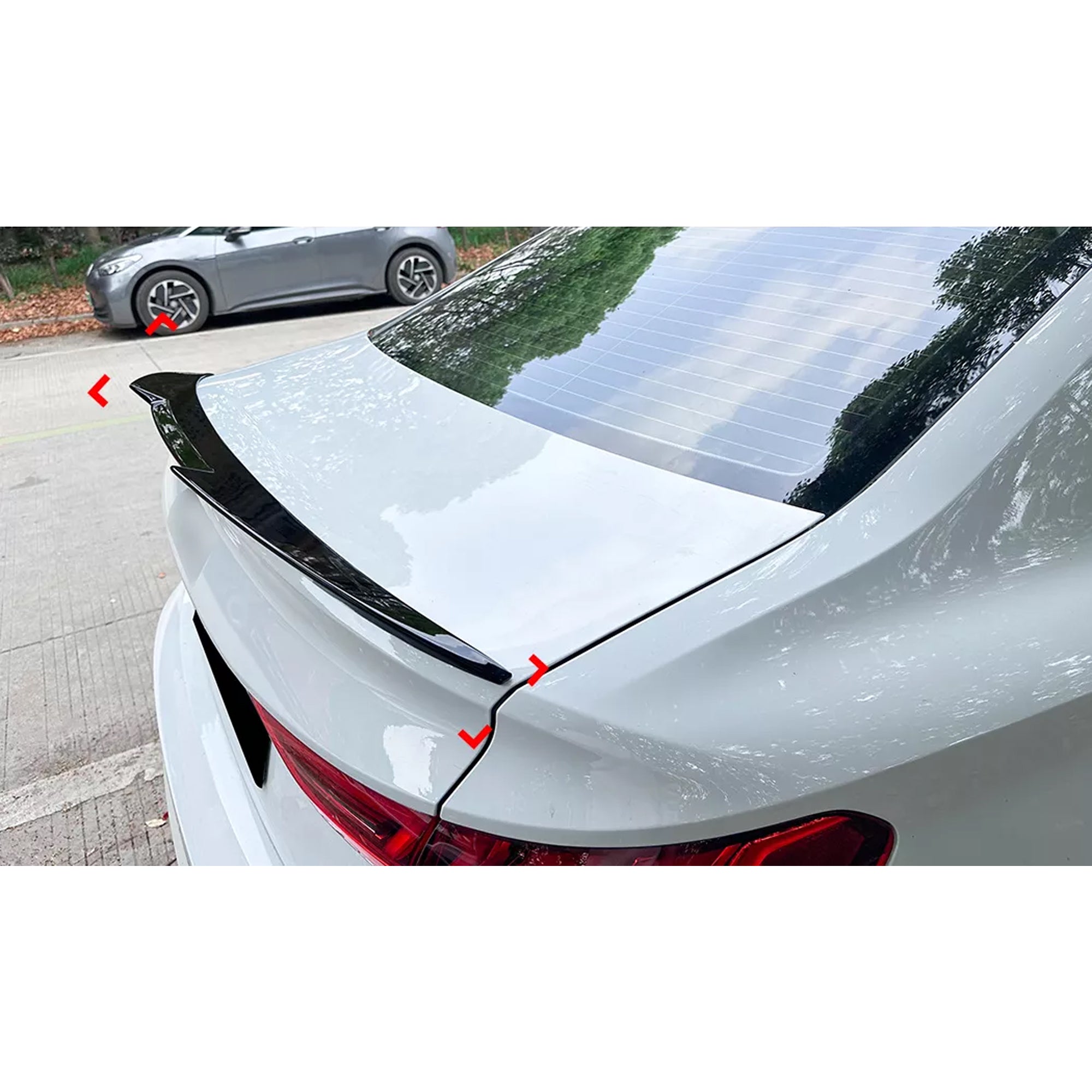 Rear Trunk Spoiler For Audi A3 8Y Sedan 2020+ M4 Style Spoiler Piano Black ABS Plastic