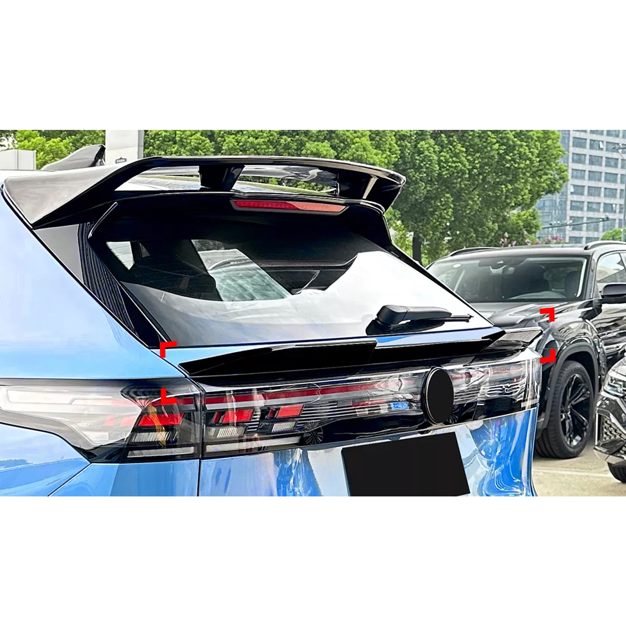 Rear Trunk Spoiler For VW Volkswagen Tiguan MK3 2024+ MİDDLE TRUNK M4 Style Spoiler Piano Black ABS Plastic
