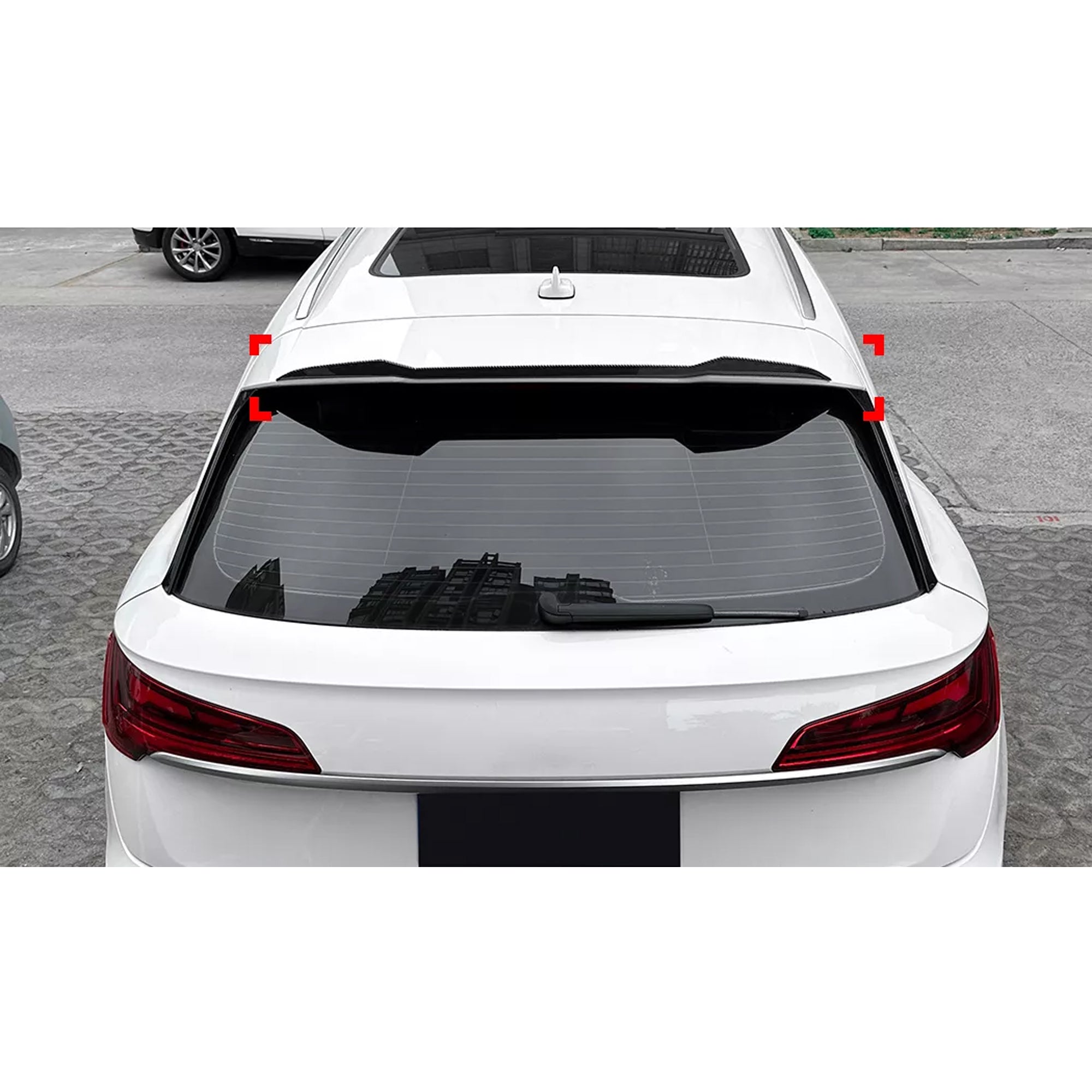 Rear Roof Spoiler For Audi Q5 FY Sline 2016-2024 Spoiler Piano Black ABS Plastic