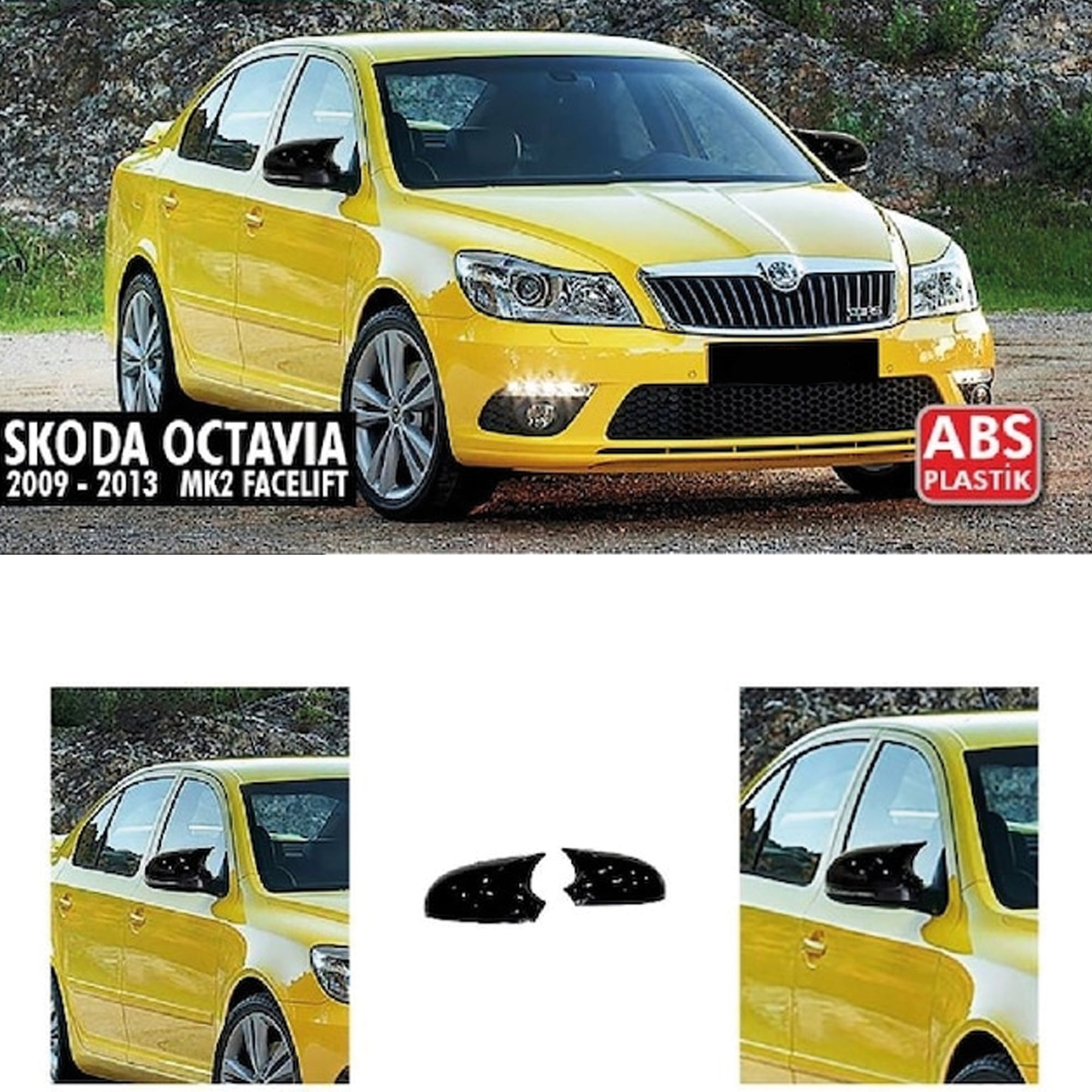 Mirror Cover for Skoda Octavia MK2 A5 Facelift FL 2009-2013 Batman Model