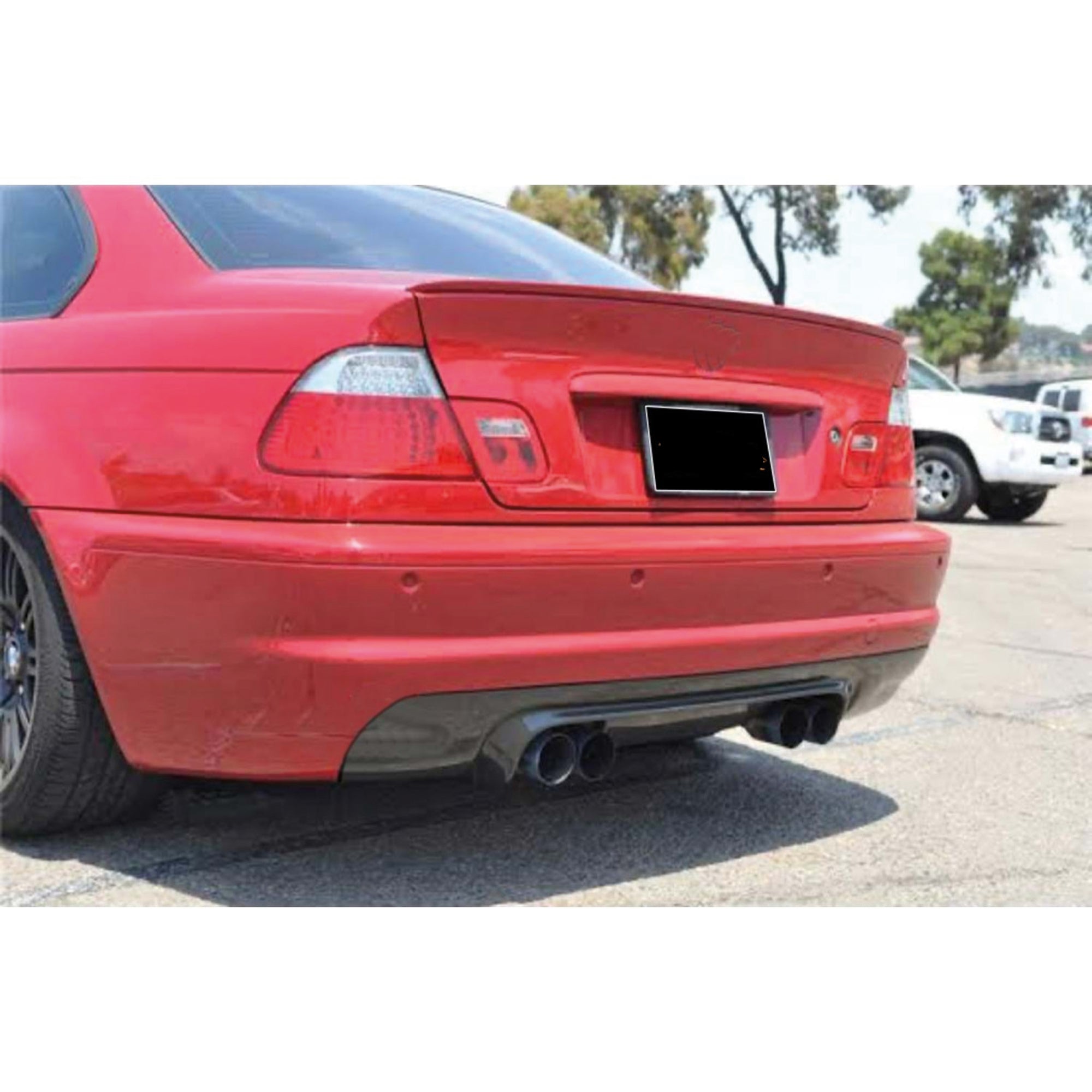 Rear Diffuser for BMW E46 M Technic 2001-2006 M3 Style Diffuser Piano Black Vacuum Plastic Car Styling Diffuser Rear Body Kit