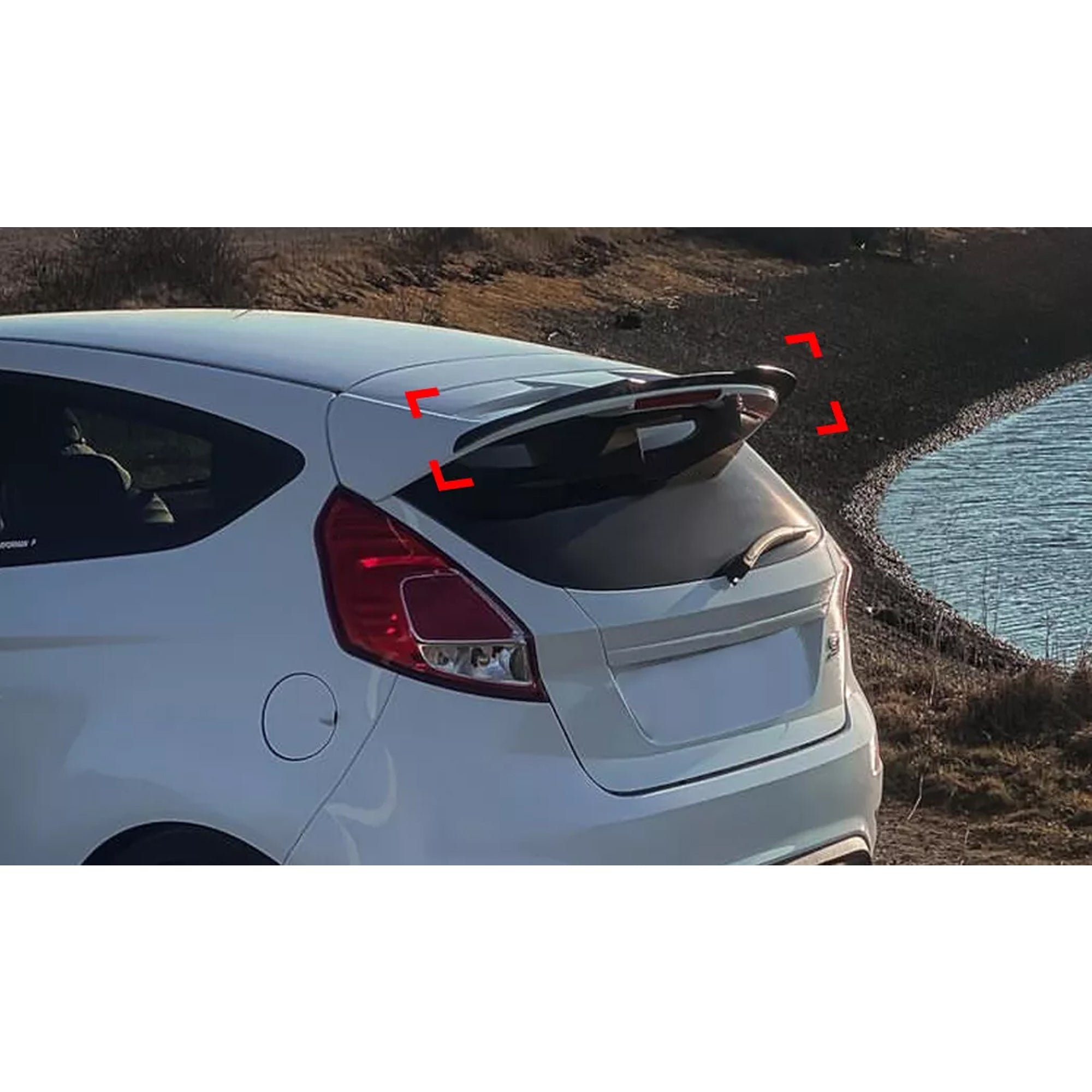 Rear Roof Spoiler For Ford Fiesta ST-Line MK6 2008-2017 Cap M4 Style Spoiler Piano Black ABS Plastic