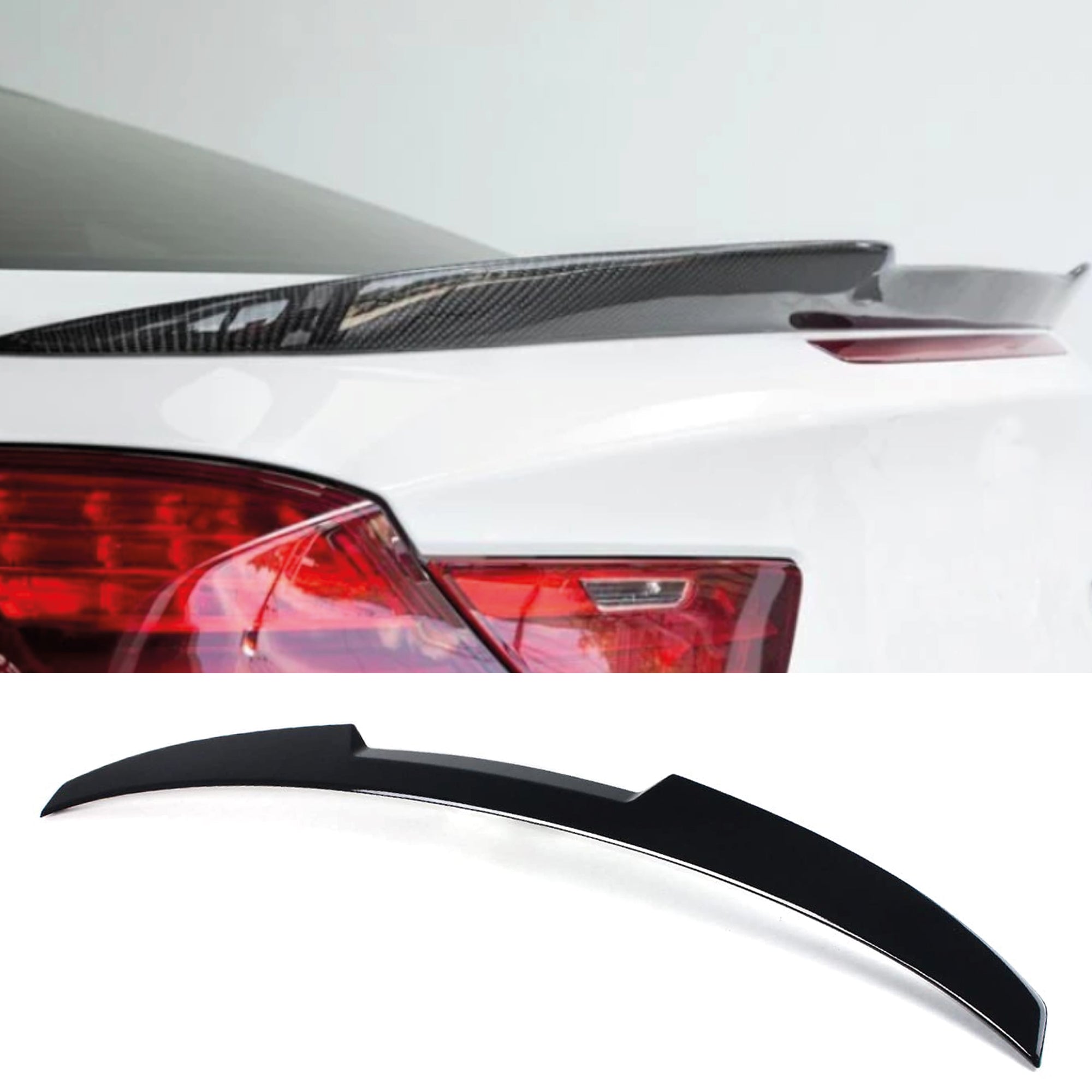 Rear Spoiler For BMW 6 Series F13 Coupe 2011-18 M4 Style Piano Black ABS Plastic