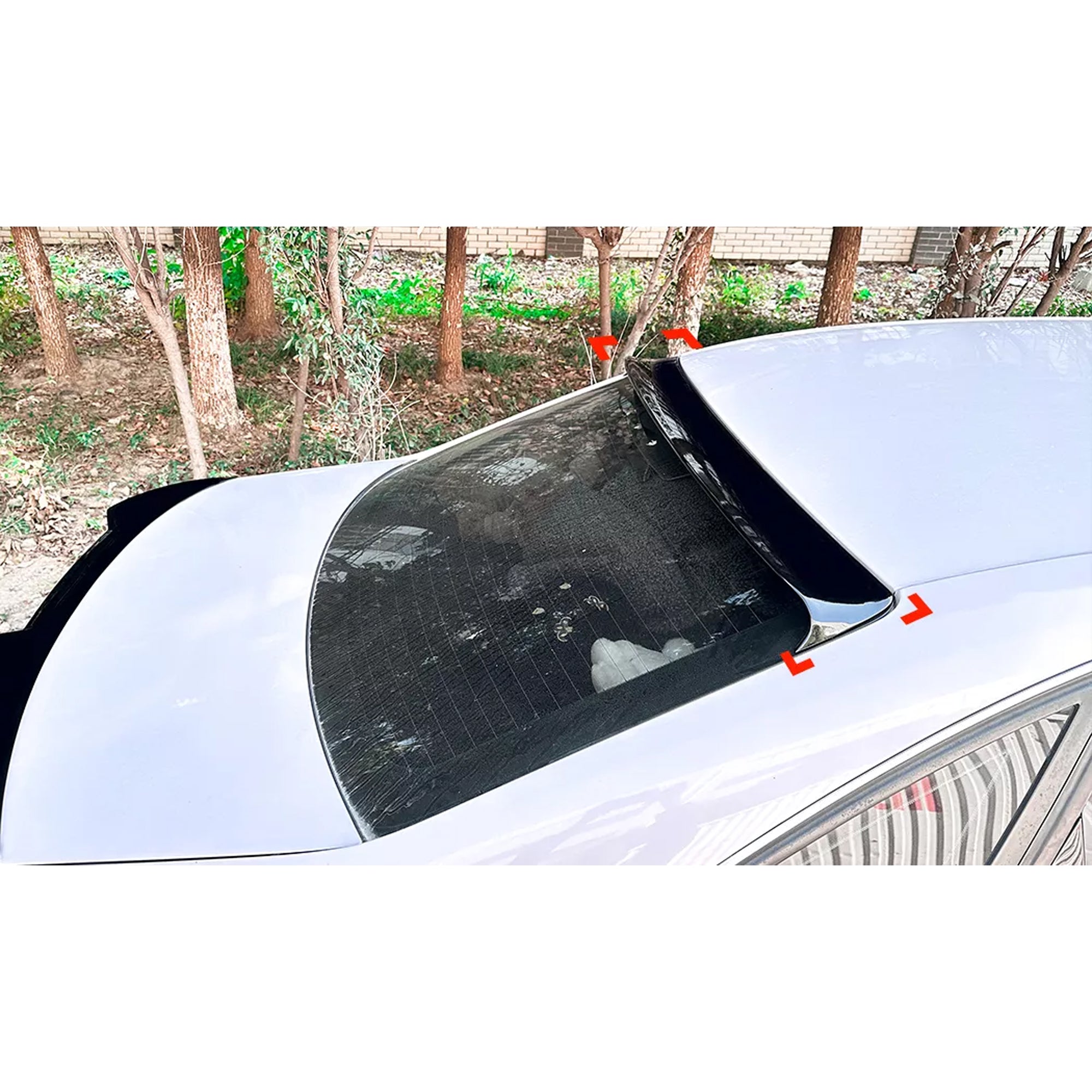 Roof Top Spoiler For Audi A4 S4 B8 2009-2016 Piano Black ABS Plastic