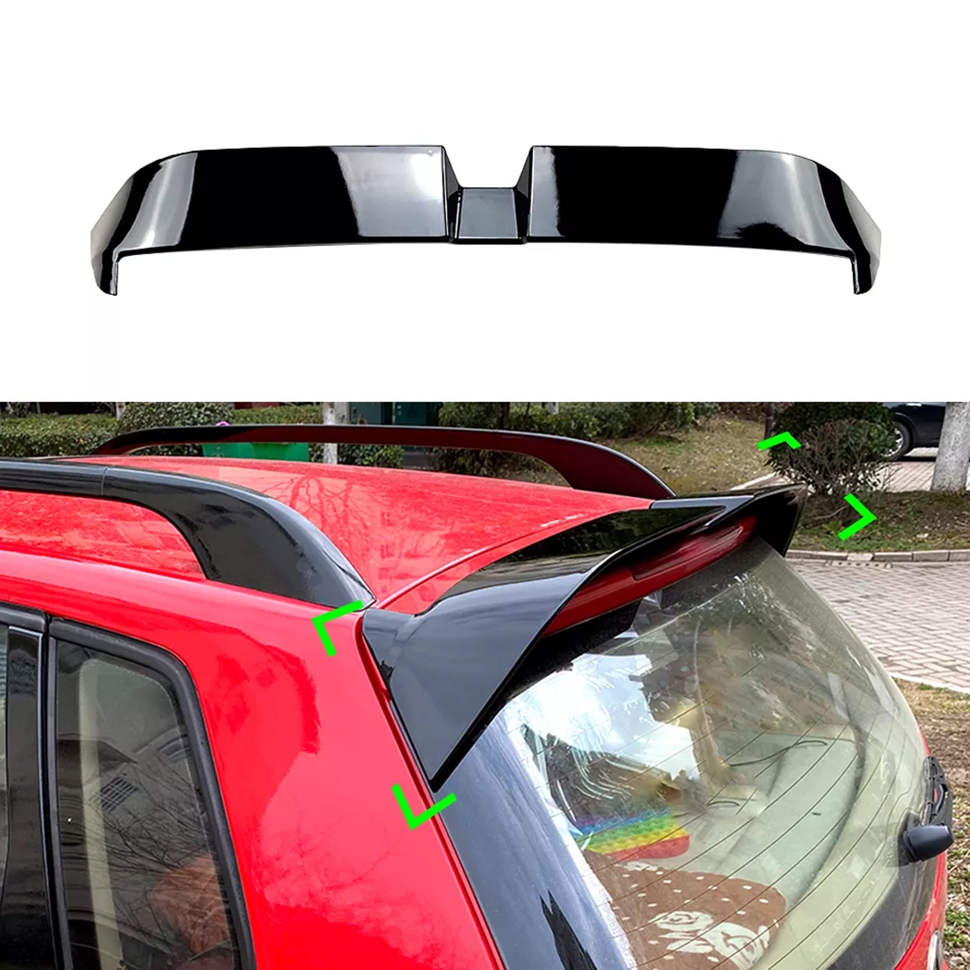 Rear Roof Spoiler For VW Volkswagen Polo 9N 2003-2008 Oettinger Style Spoiler Piano Black ABS Plastic
