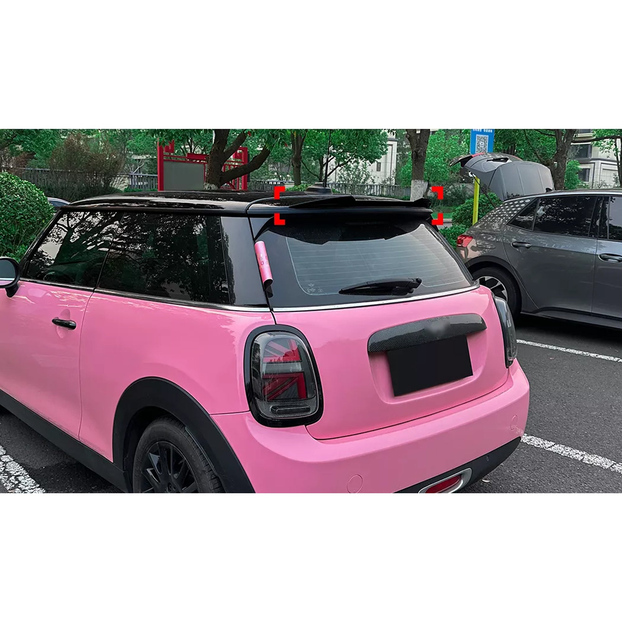 Rear Roof Spoiler For Mini Cooper F55 F56 Standard 2014-2024 M4 Style Spoiler Piano Black ABS Plastic