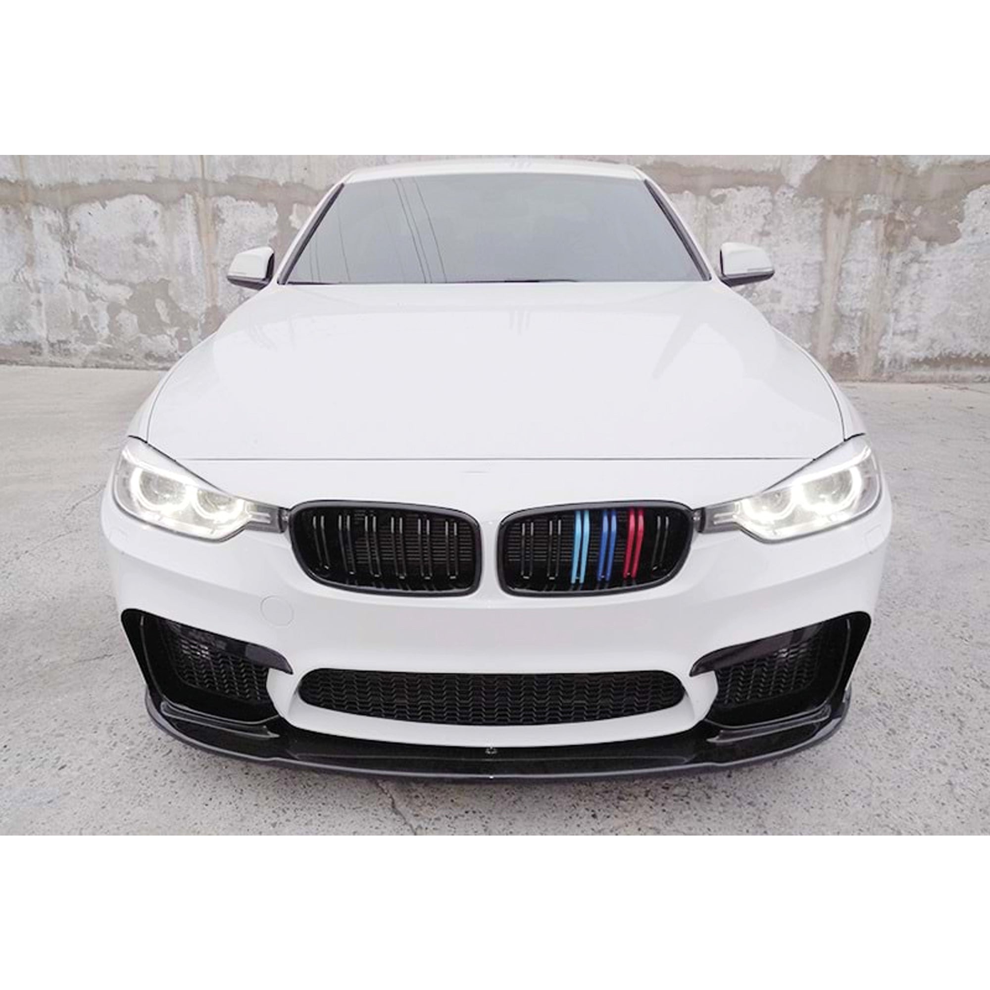 Front Bumper Lip Splitter for BMW 3 Series F30 / F31 M3 Conversion Bumper 2012-2018 328i 330i 335i 340i, ABS Plastic Piano Black Vacuum Car Tuning Body Part Body Kit