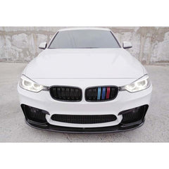 Front Bumper Lip Splitter for BMW 3 Series F30 / F31 M3 Conversion Bumper 2012-2018 328i 330i 335i 340i, ABS Plastic Piano Black Vacuum Car Tuning Body Part Body Kit
