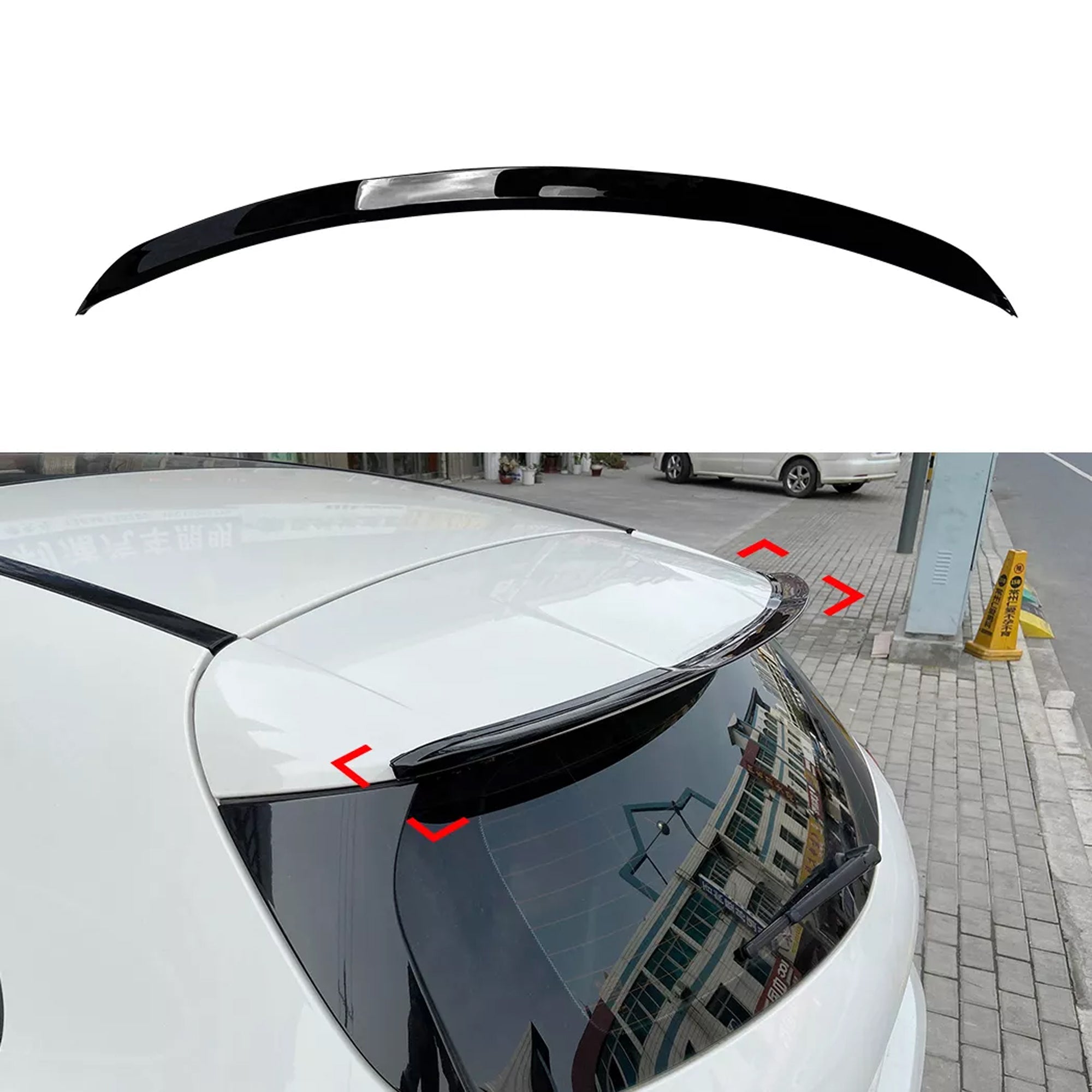 Rear Roof Spoiler For Mercedes Benz A Class W176 2013-2018 Spoiler Piano Black ABS Plastic