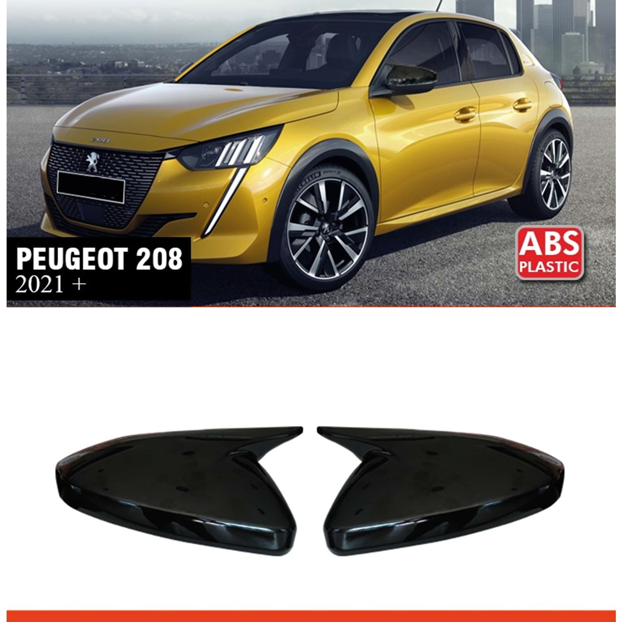 Mirror Cover for Peugeot 208 Batman Model