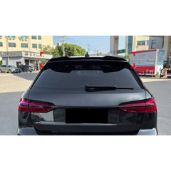 Rear Roof Spoiler For Audi A6 C8 Avant Sline 2019-2024 M4 Style Spoiler Piano Black ABS Plastic