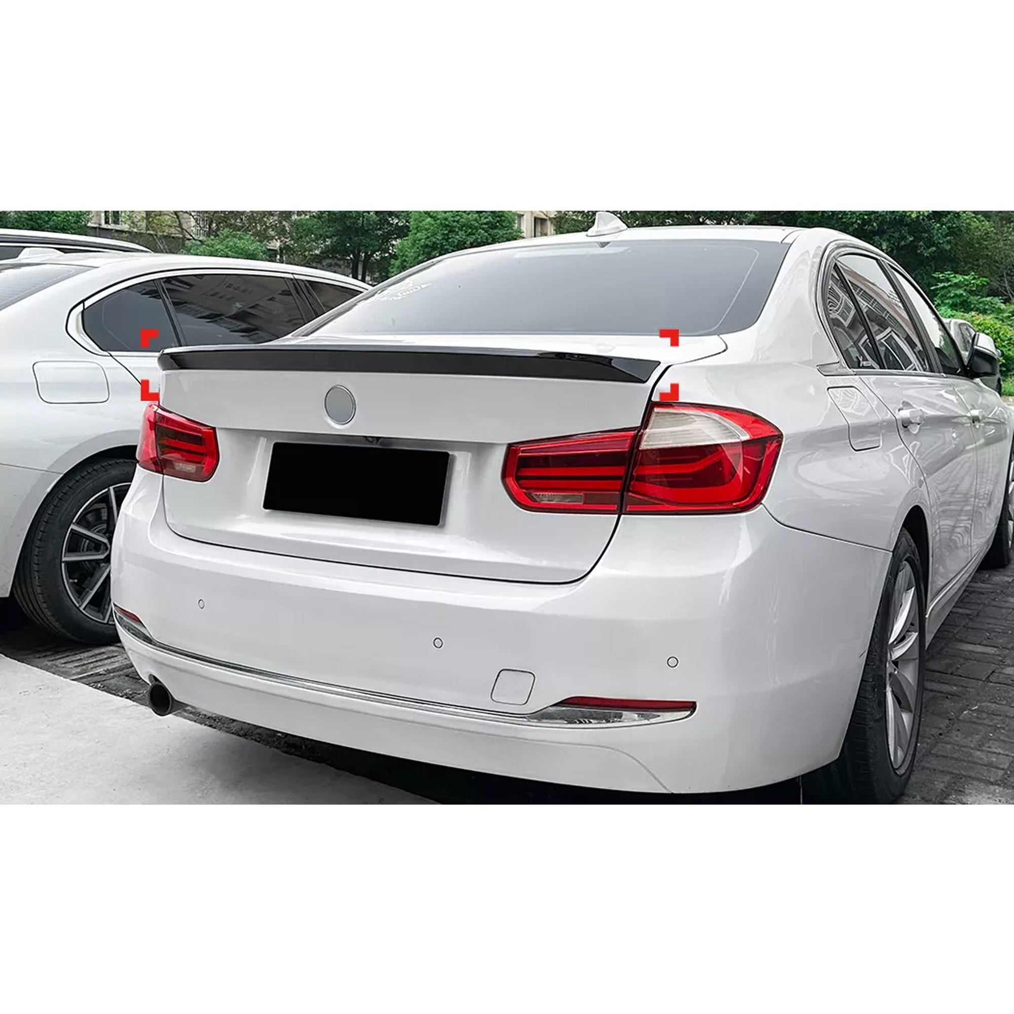 Rear Trunk Spoiler For BMW 3 Series F30 2013-2019 CSL Style Spoiler Piano Black ABS Plastic