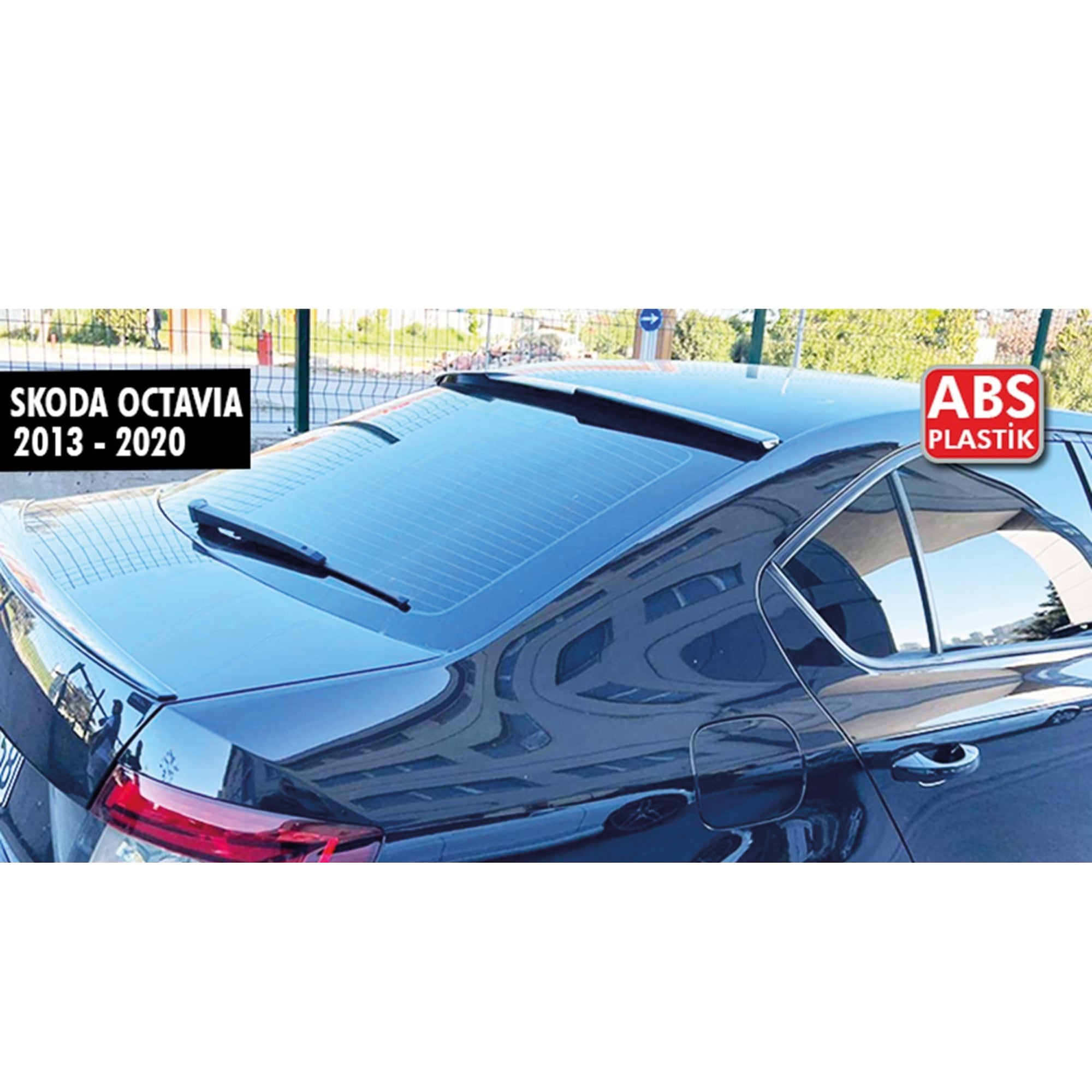 Roof Top Spoiler For Skoda Octavia MK3 RS 2013-2020 Piano Black ABS Plastic